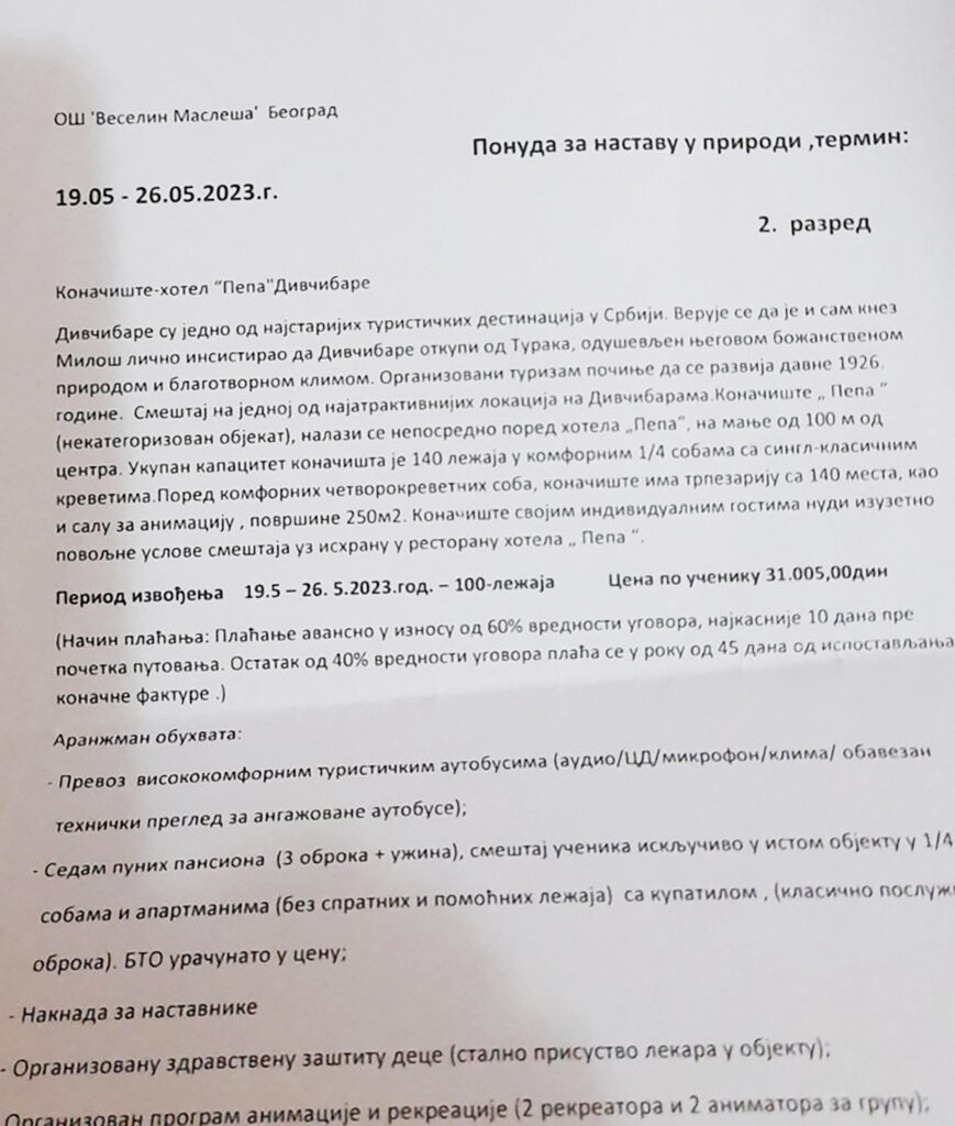 ekskurzije ponuda za 2024 godinu