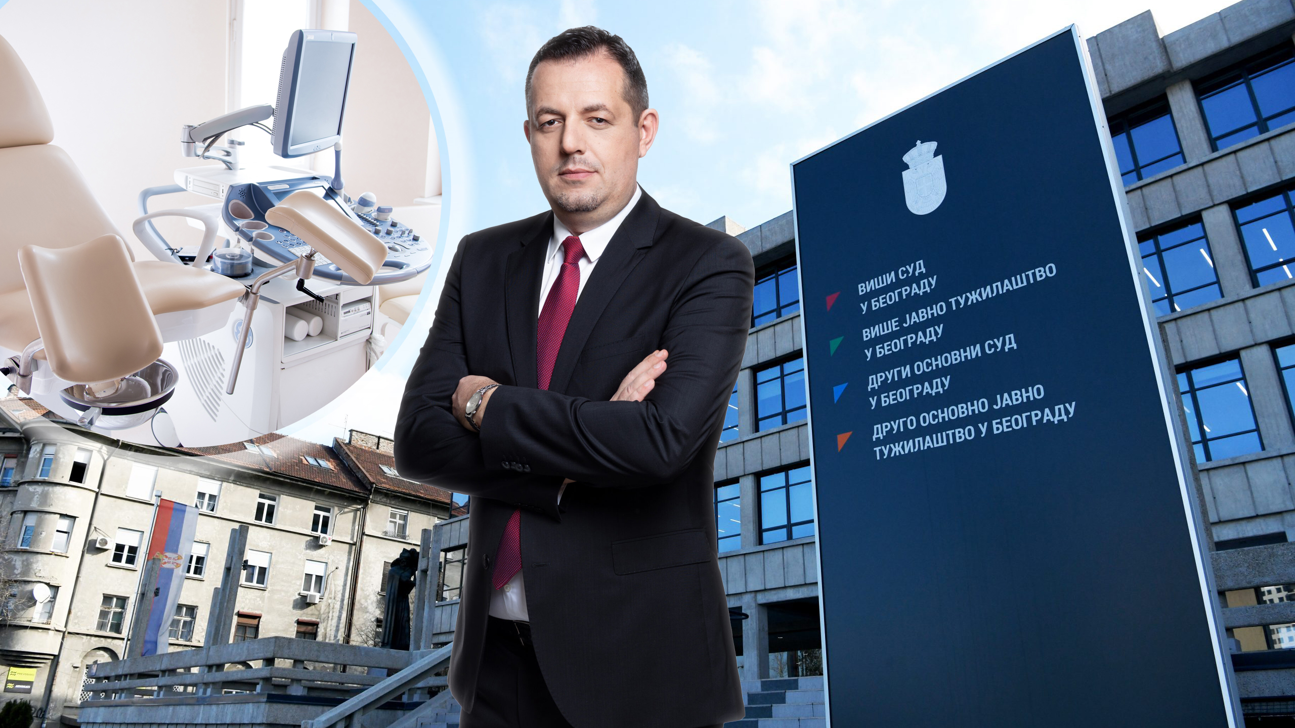 Vojin Biljić, advokat, Viši sud, ginekološka ordinacija, kombo Foto: Vesna Lalić/Nova.rs/Shutterstock/Privatna arhiva