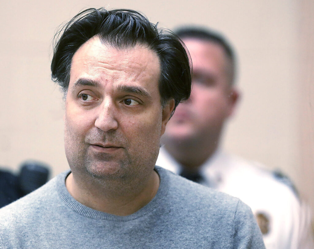 Brian Walshe, of Cohasset, faces a Quincy Court judge charged with impeding the investigation into his wife Ana' disappearance from their home Monday, Jan. 9, 2023. (Greg Derr/The Patriot Ledger via AP, Pool)