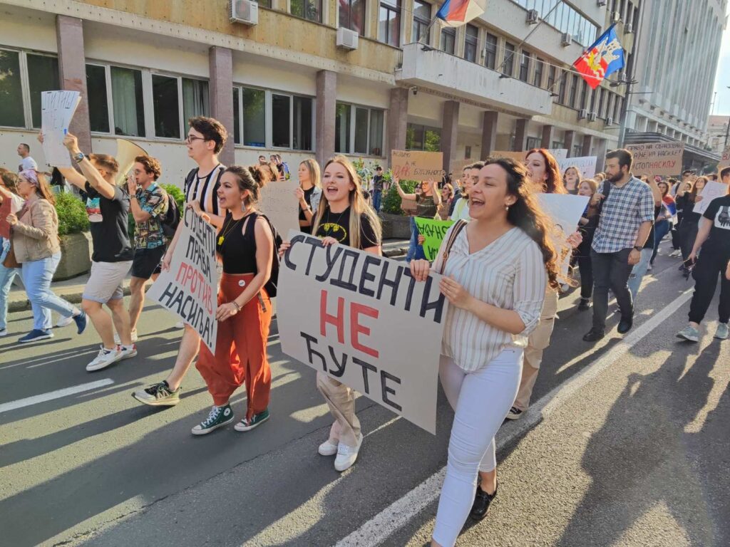 Beograd, 03.06.2023. 5.Protest "Srbija protiv nasilja", studenti Foto: Vesna Lalić/Nova.rs