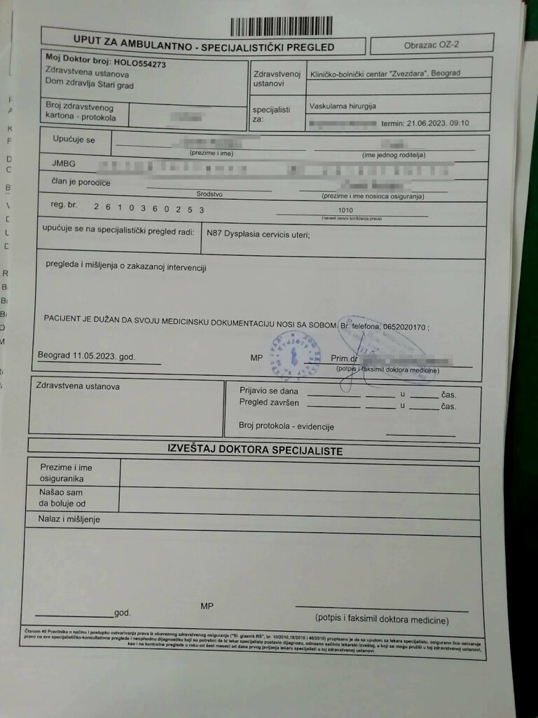 Desilo se čudo u domu zdravlja, pacijentkinji zakazali sve preglede u državnim ustanovama u roku od mesec dana