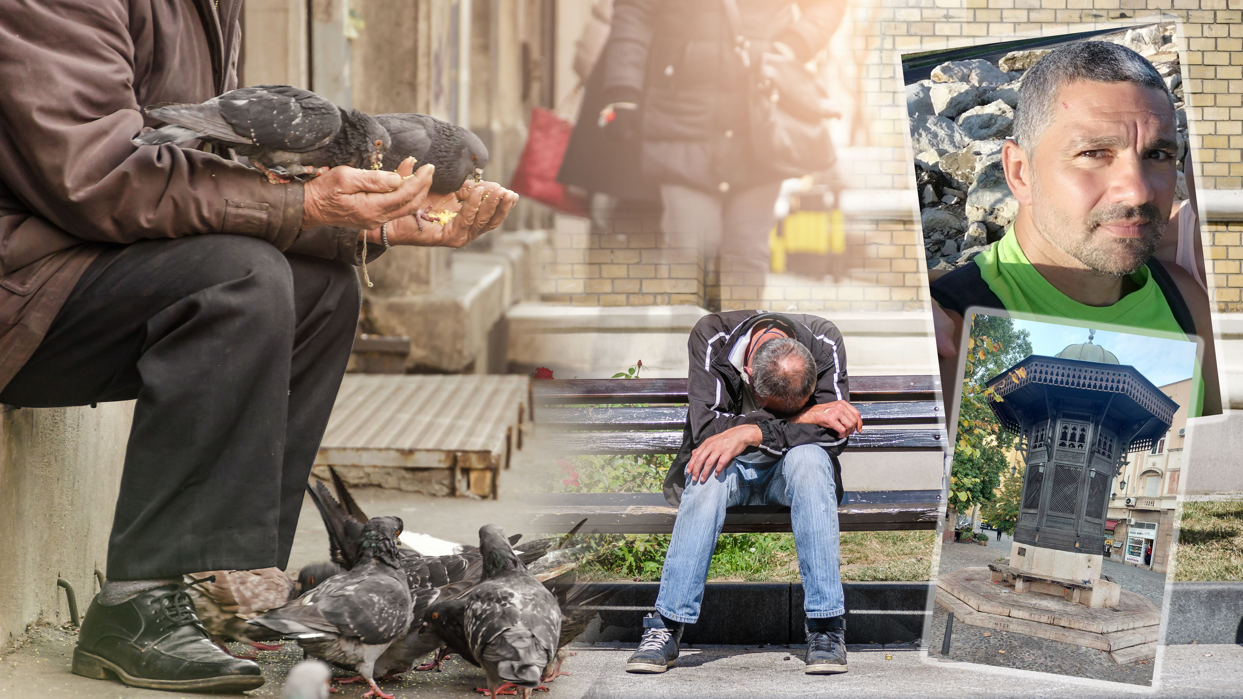 Aleksandar Gvozdenović Golman, bivši beskućnik, kombo Foto: Shutterstock/Srdjan Randjelovic/Privatna arhiva