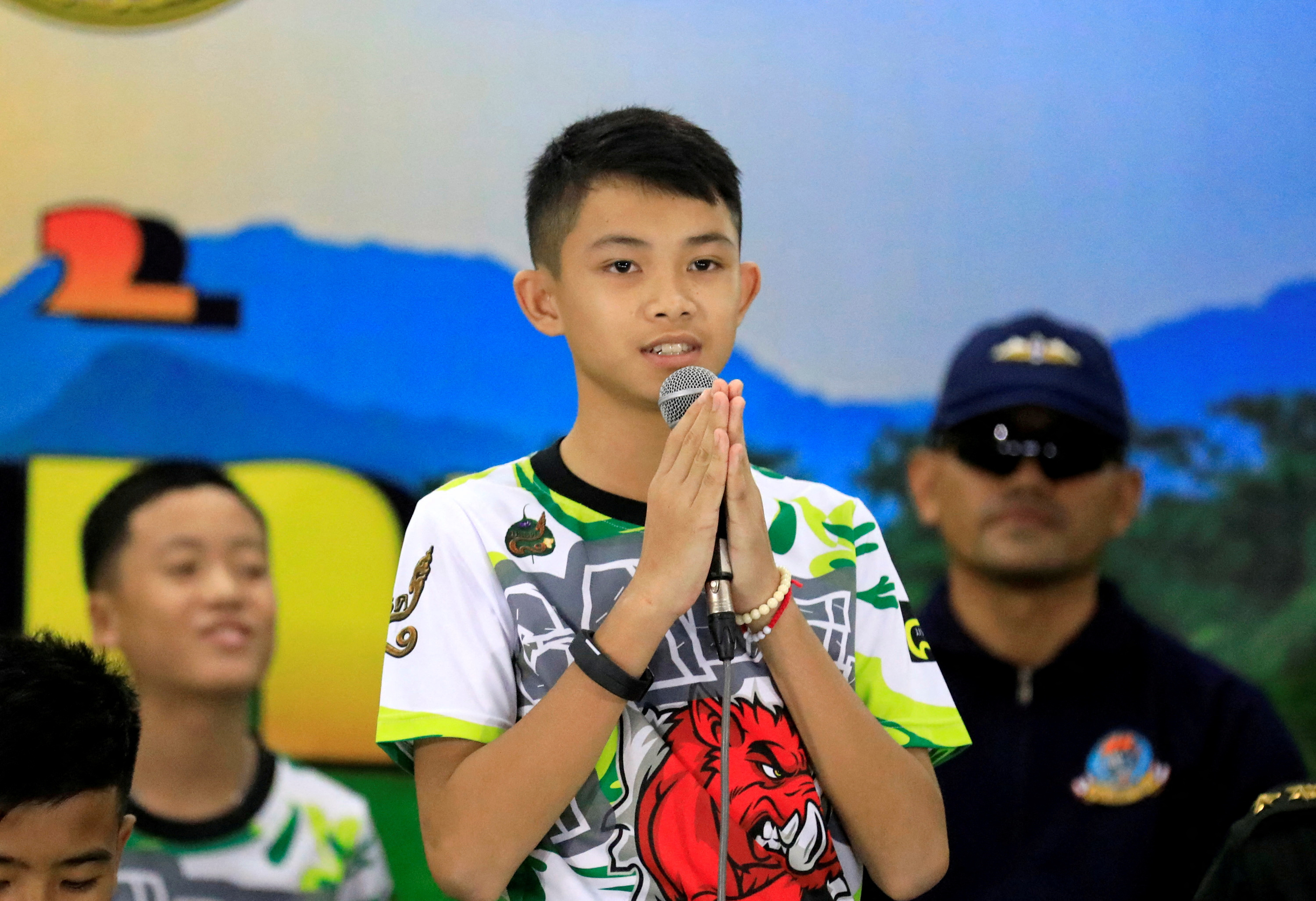 FILE PHOTO: Duangpetch Promthep introduces himself during the news conference in Chiang Rai, Thailand July 18, 2018. REUTERS/Soe Zeya Tun/File Photo