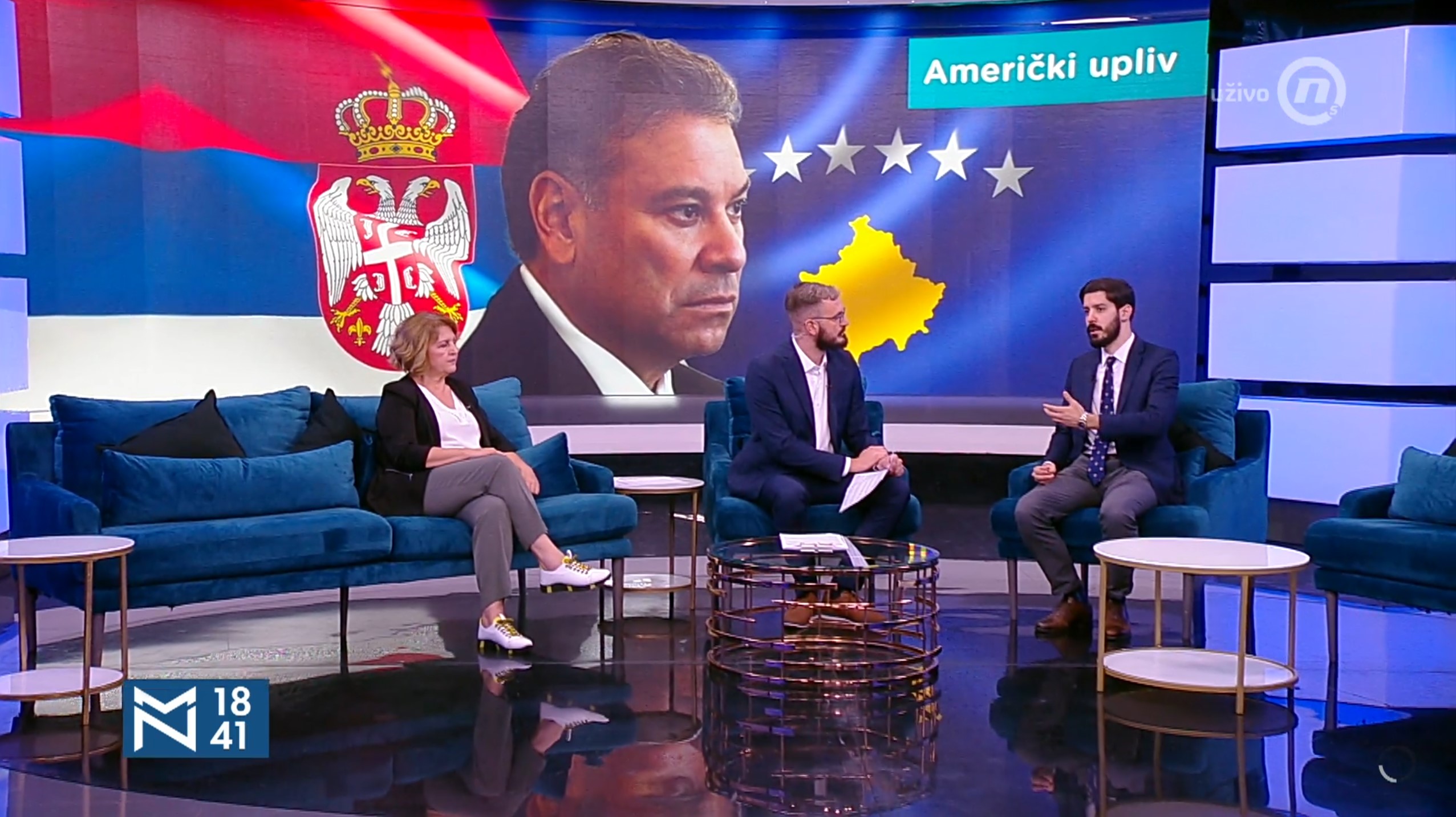 Suzana Grubješić i Dimitrije Milić o raspletu ili zapletu kosovskog čvora, emisija Među nama, Medju nama Foto: Nova S