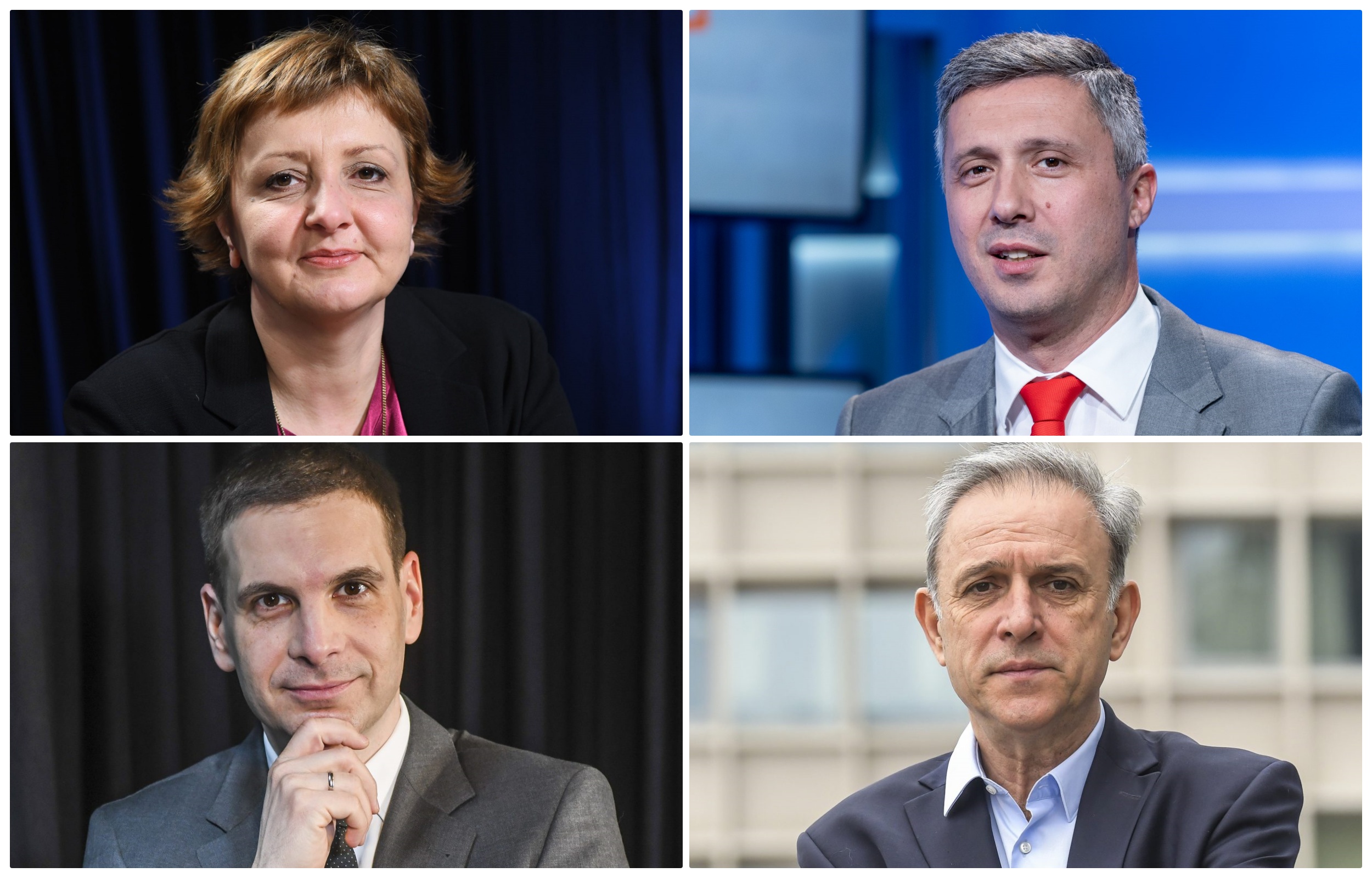 collage Biljana Stojković, Boško Obradović, Miloš Jovanović i Zdravko Ponoš