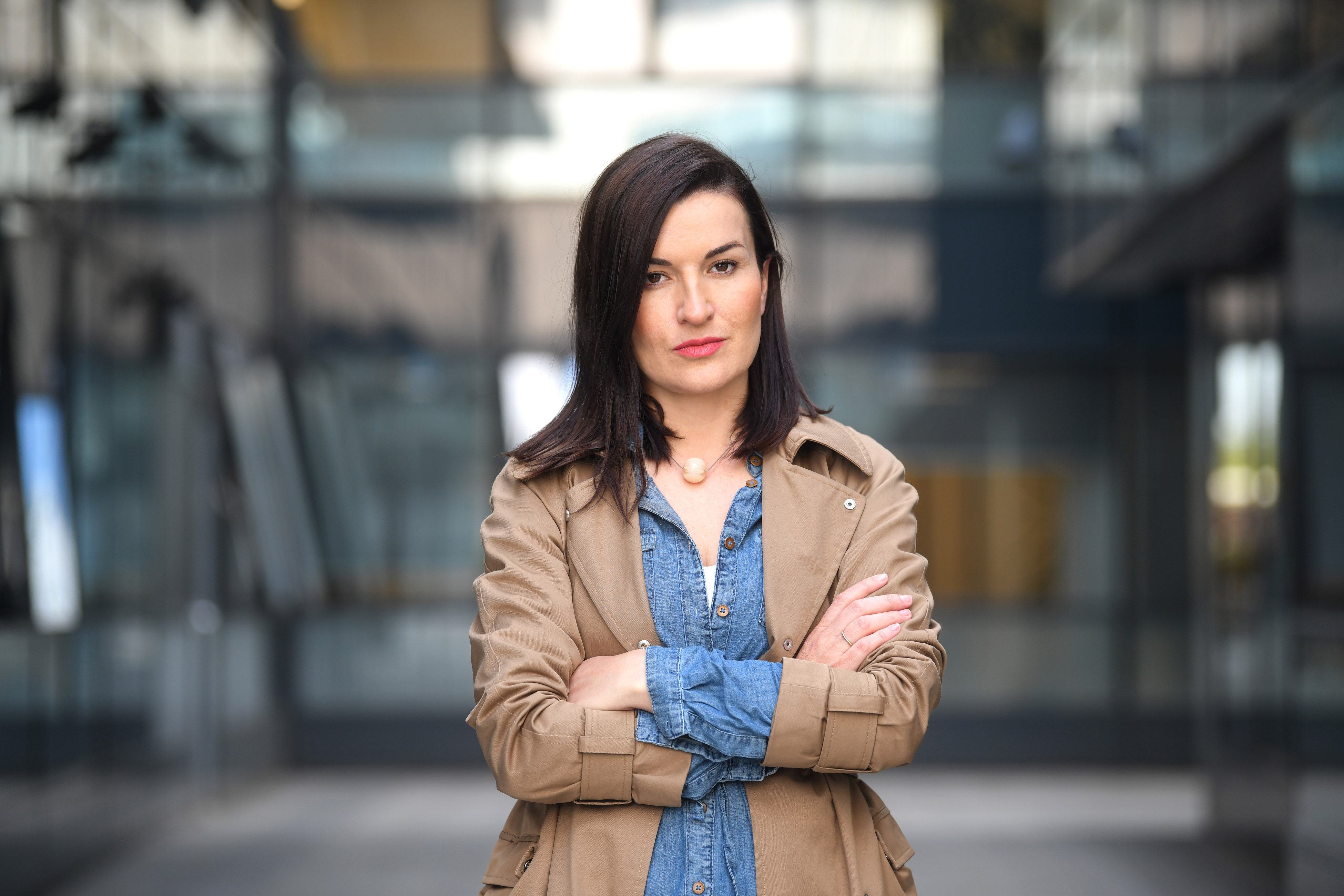 Beograd 29.04.2021. Jelena Obućina, novinarka i voditeljka, emisija Pregled dana, Newsmax Adria
Foto: Nemanja Jovanović/Nova.rs