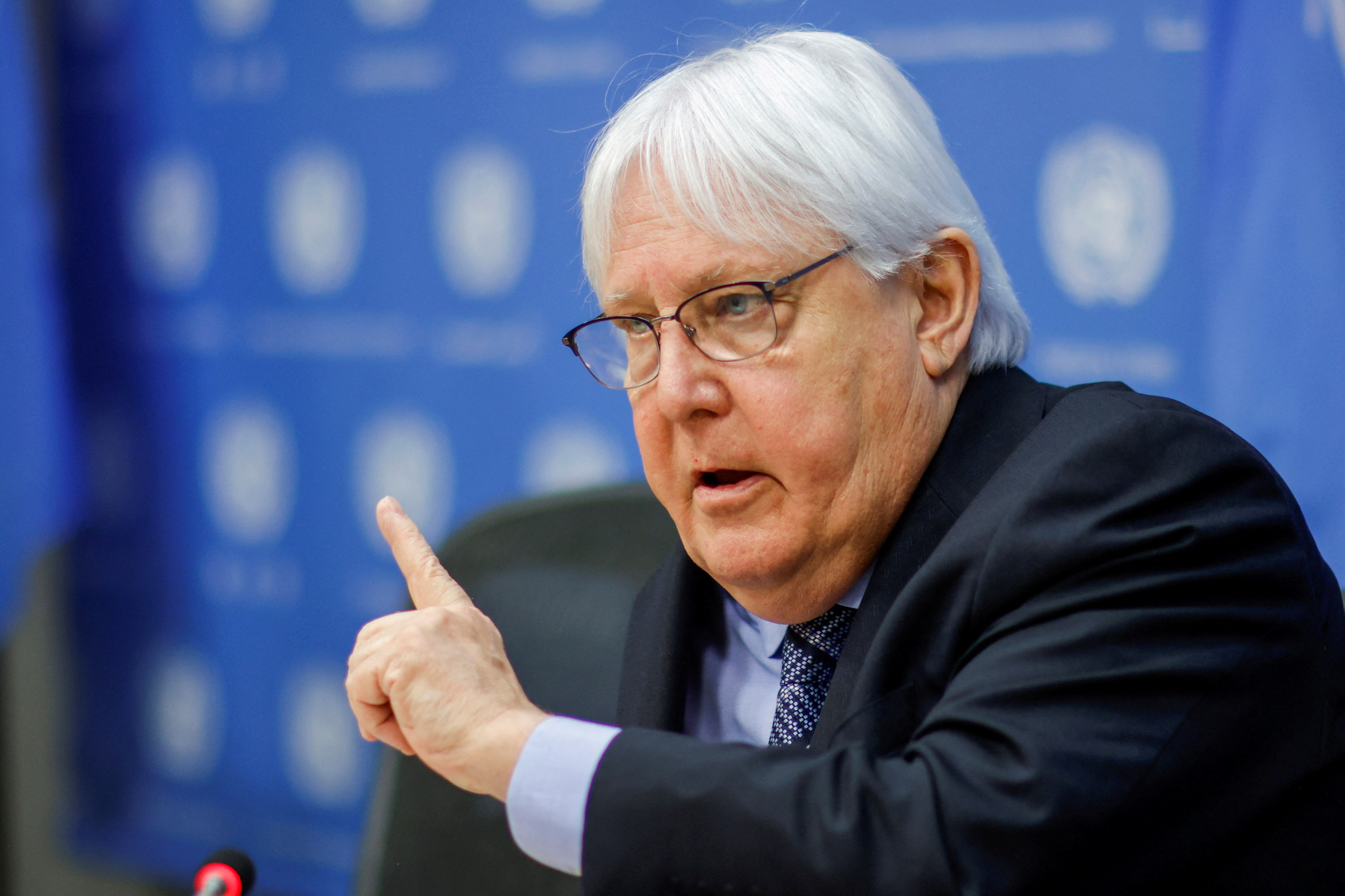 FILE PHOTO: U.N. humanitarian affairs chief Martin Griffiths gives update on Ukraine