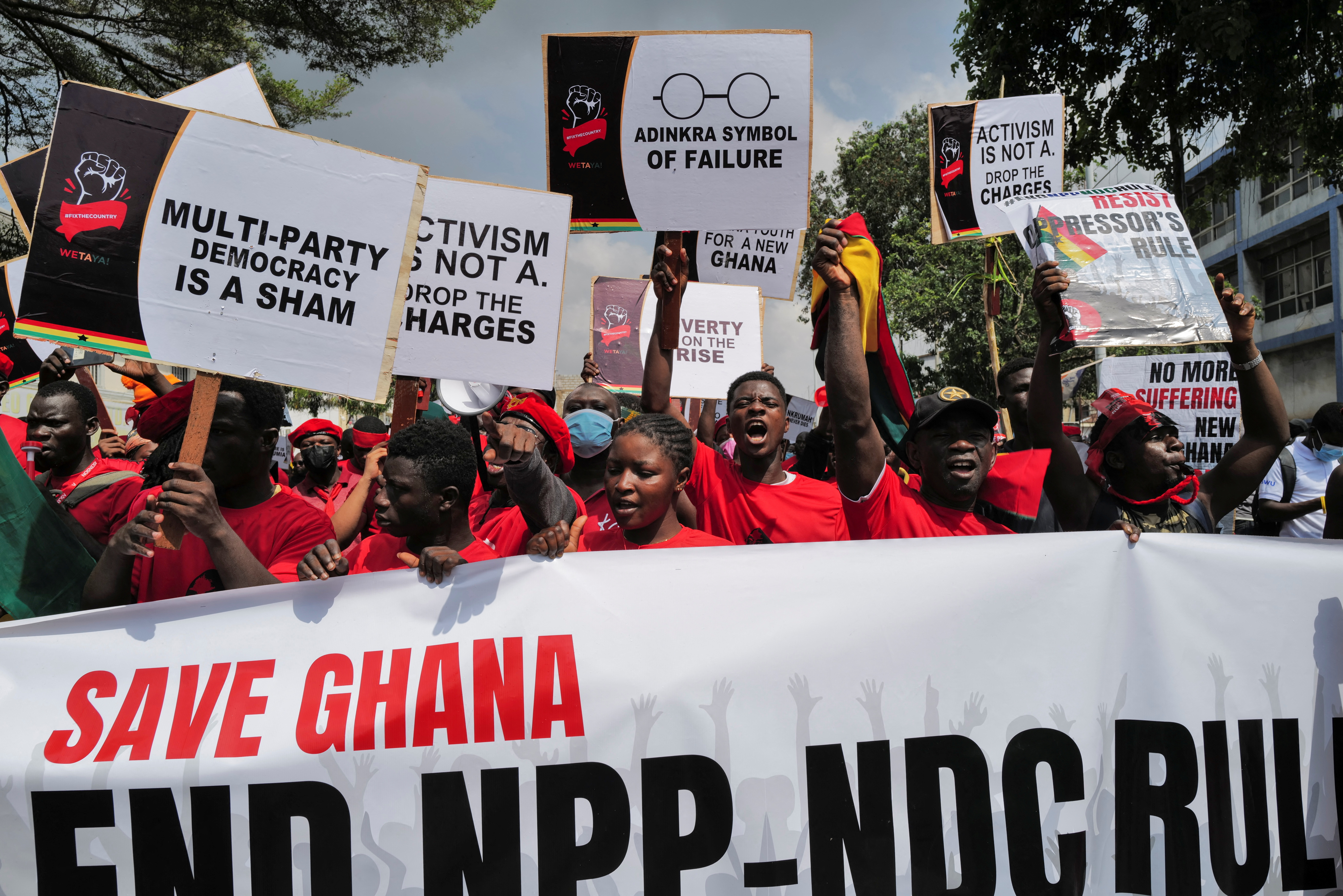 Ghanaian protesters demand president step down over economic crisis