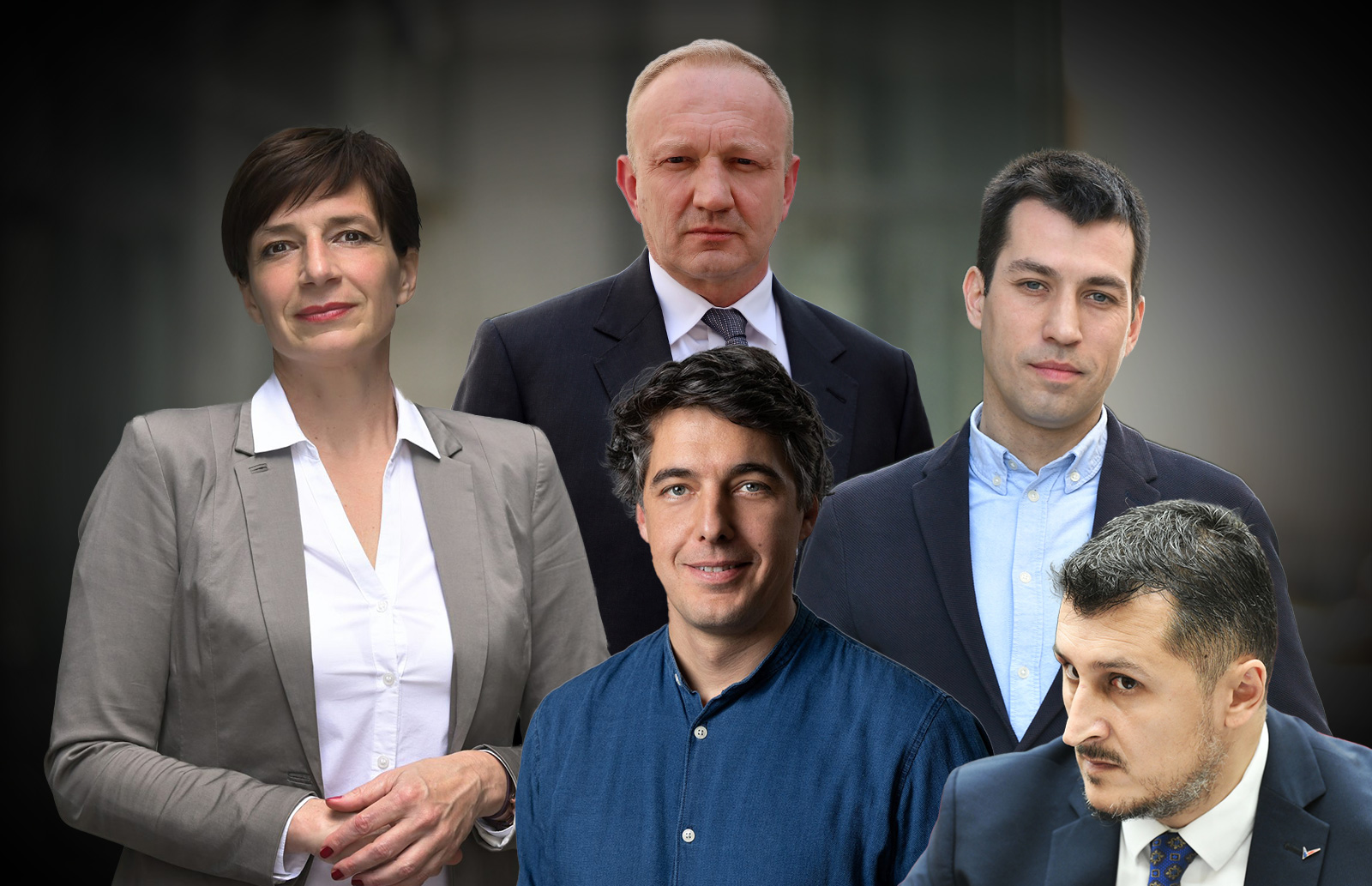 Dragan Đilas, Dragana Rakić, Dobrica Veselinović, Đorđe Miketić, Miloš Pavlović iz Narodne stranke, kombo