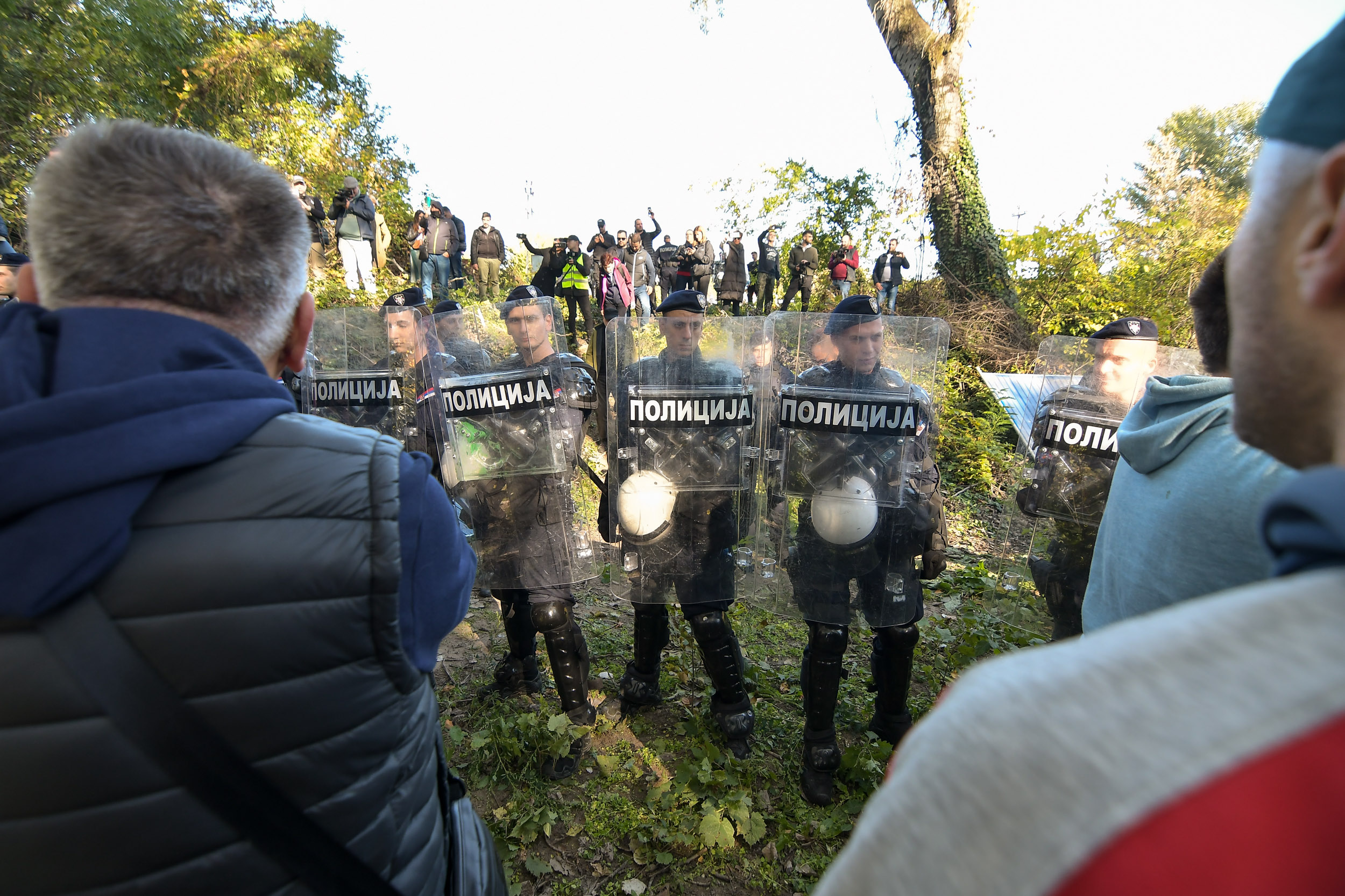 Novi Sad 18.10.2022 Protest protiv izgradnja mosta kod Sodrosa foto Nenad Mihajlovic