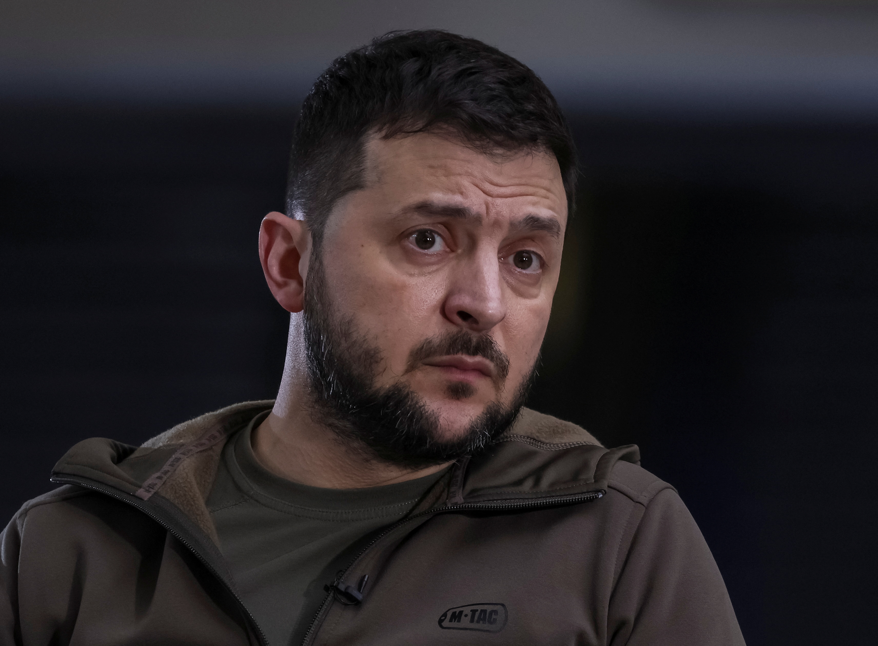 Ukraine's President Volodymyr Zelenskiy attends a news conference at a metro station, as Russia’s attack on Ukraine continues, in Kyiv, Ukraine April 23, 2022. REUTERS/Gleb Garanic