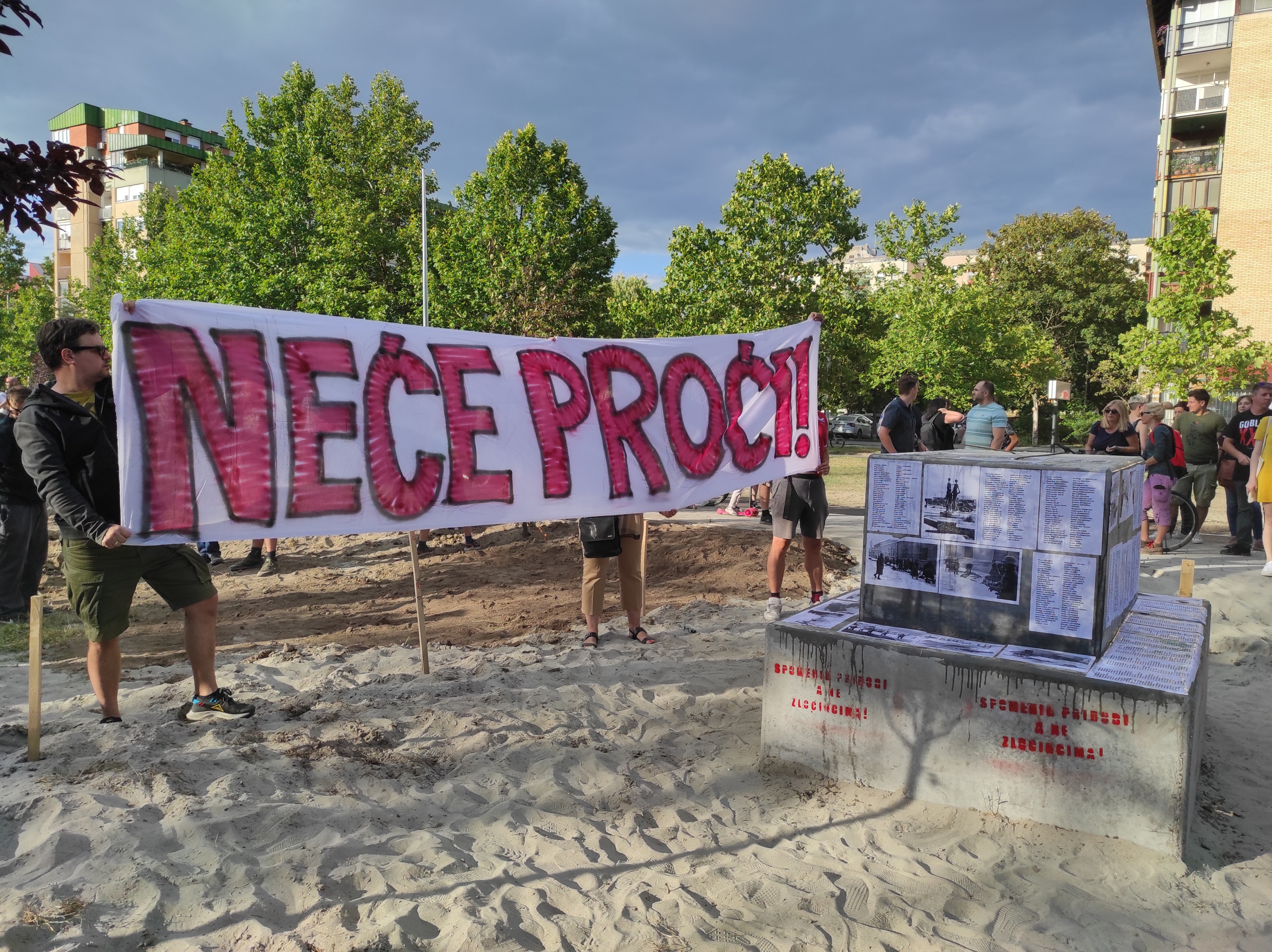 Novi Sad_ protest protiv izgradnje spomenika foto Nenad Mihajlovic _3520