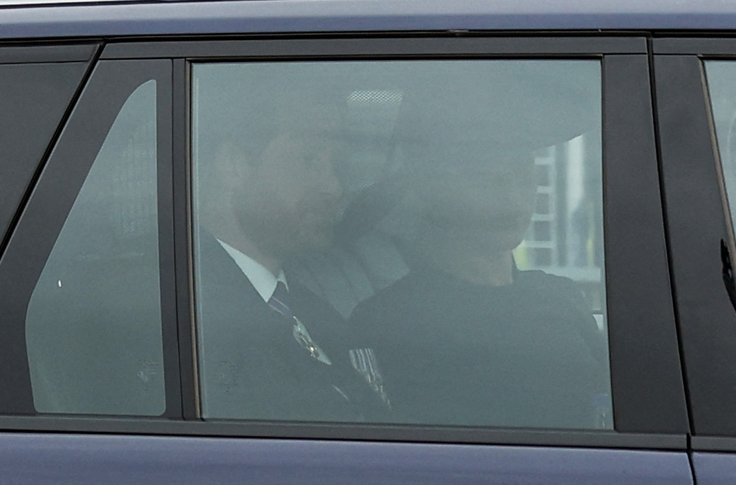Britain's Prince Harry, Duke of Sussex and Meghan, Duchess of Sussex are seen on the day of the state funeral and burial of Britain's Queen Elizabeth, in London, Britain, September 19, 2022 REUTERS/Andrew Boyers