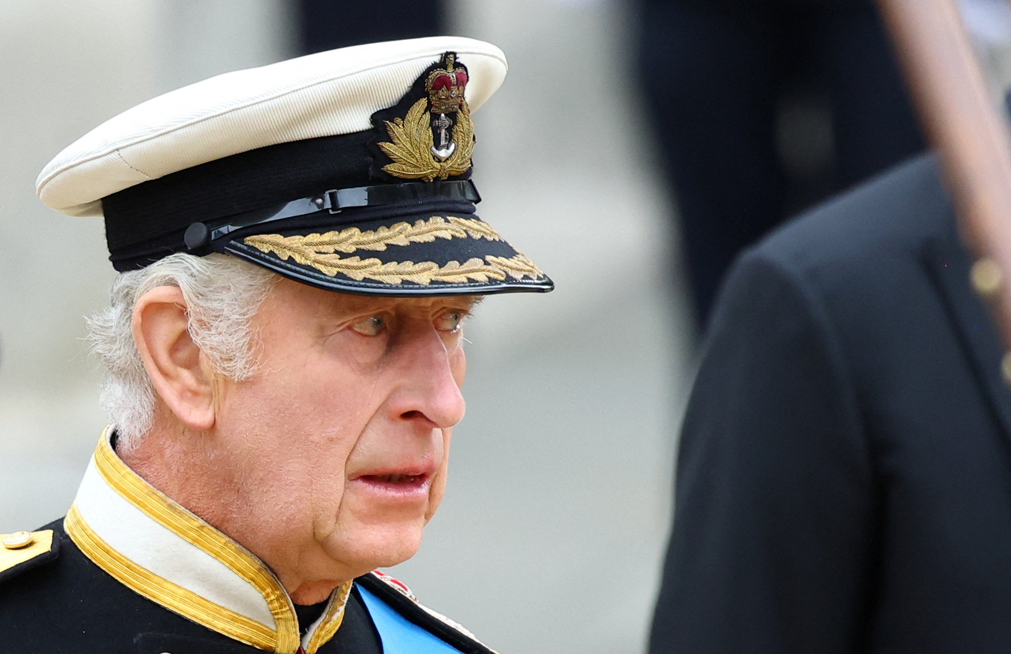 Britain's King Charles attends the state funeral and burial of Britain's Queen Elizabeth, in London, Britain, September 19, 2022.  REUTERS/Hannah McKay/Pool