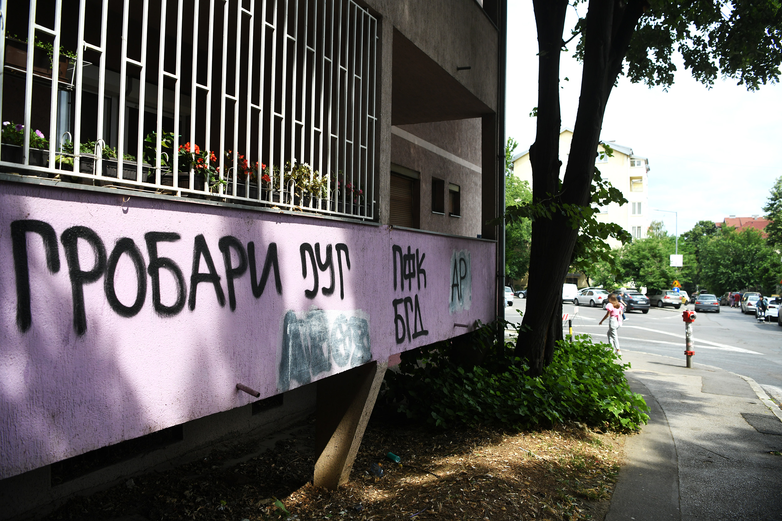 Beograd 09.07.2022. Karaburma, grafiti, grafit, navijači Partizana, Partizan Foto: Vesna Lalić/Nova.rs