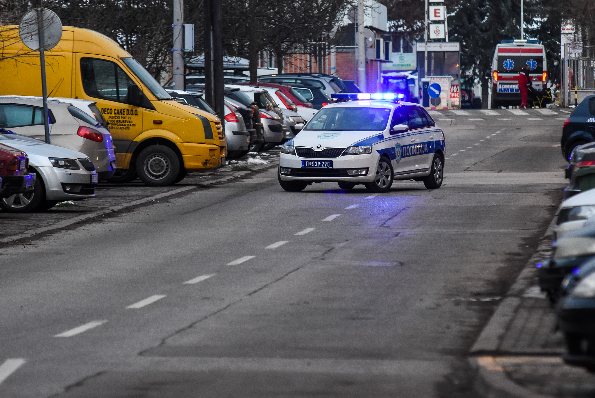 Novi Sad 15.01.2020 deo ulice Ilije Bircanina bio je zatvoren zbog dojave o bombi policija forenzika uvidjaj foto Nenad Lazic