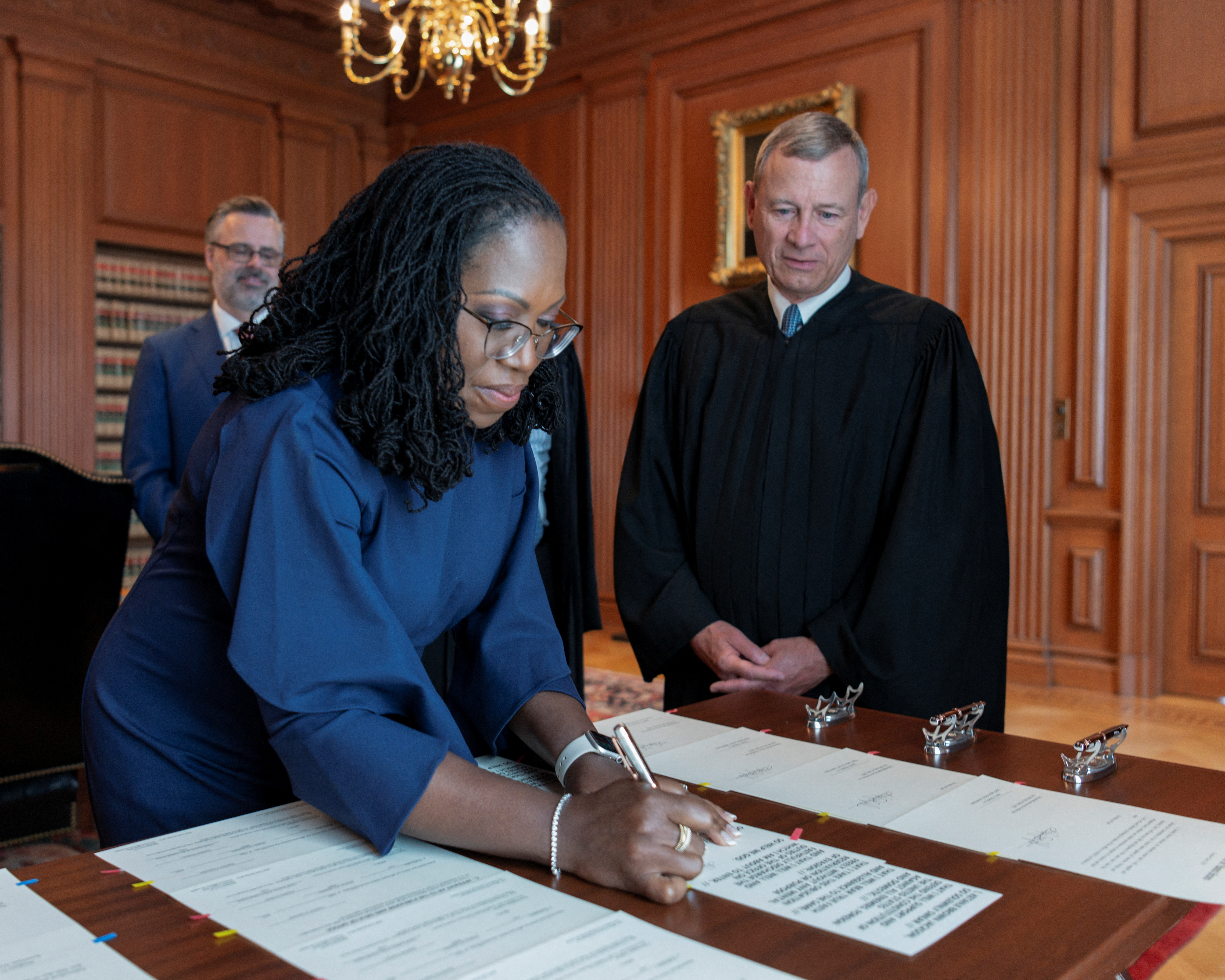 Judge Ketanji Brown Jackson is sworn in as an Associate Justice of the U.S. Supreme Court