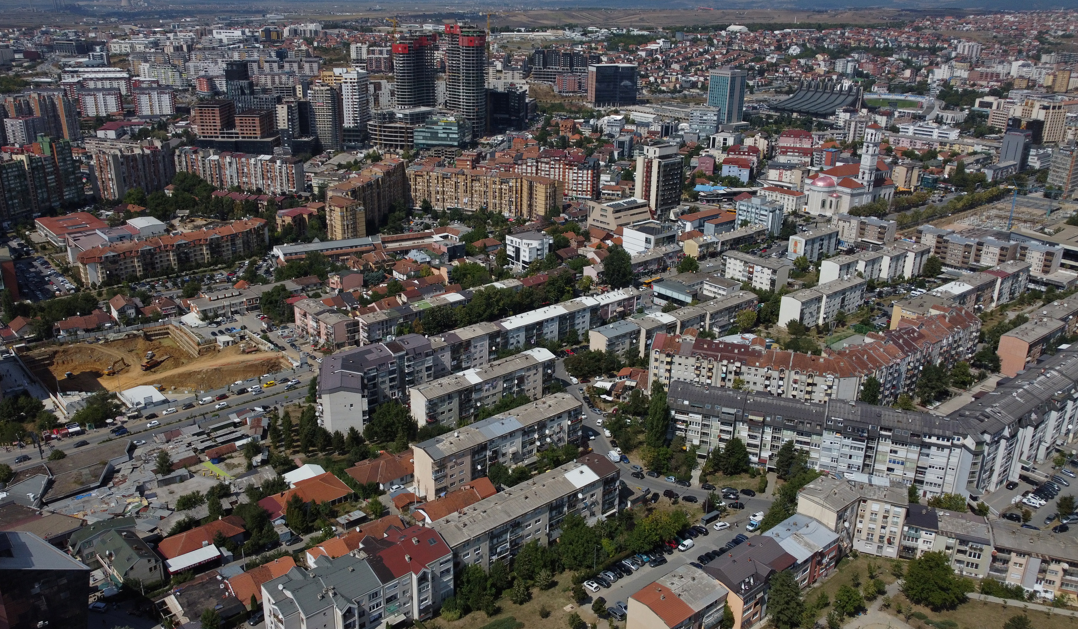 A general view shows the city of Pristina, Kosovo September 6, 2021. Picture taken September 6, 2021. Picture taken with a drone. REUTERS/Fatos Bytyci