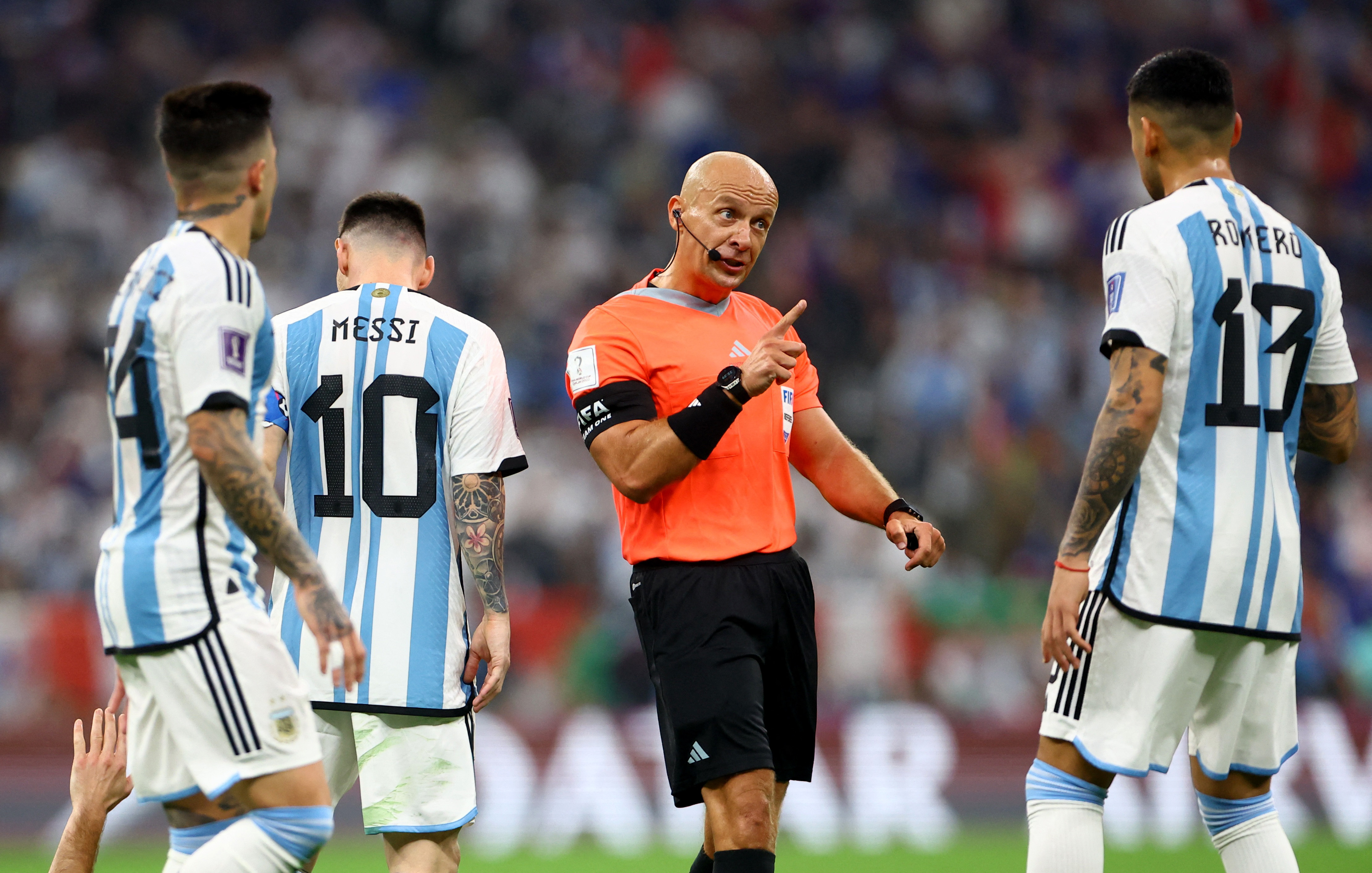 Soccer Football - FIFA World Cup Qatar 2022 - Final - Argentina v France - Lusail Stadium, Lusail, Qatar - December 18, 2022  Referee Szymon Marciniak REUTERS/Hannah Mckay