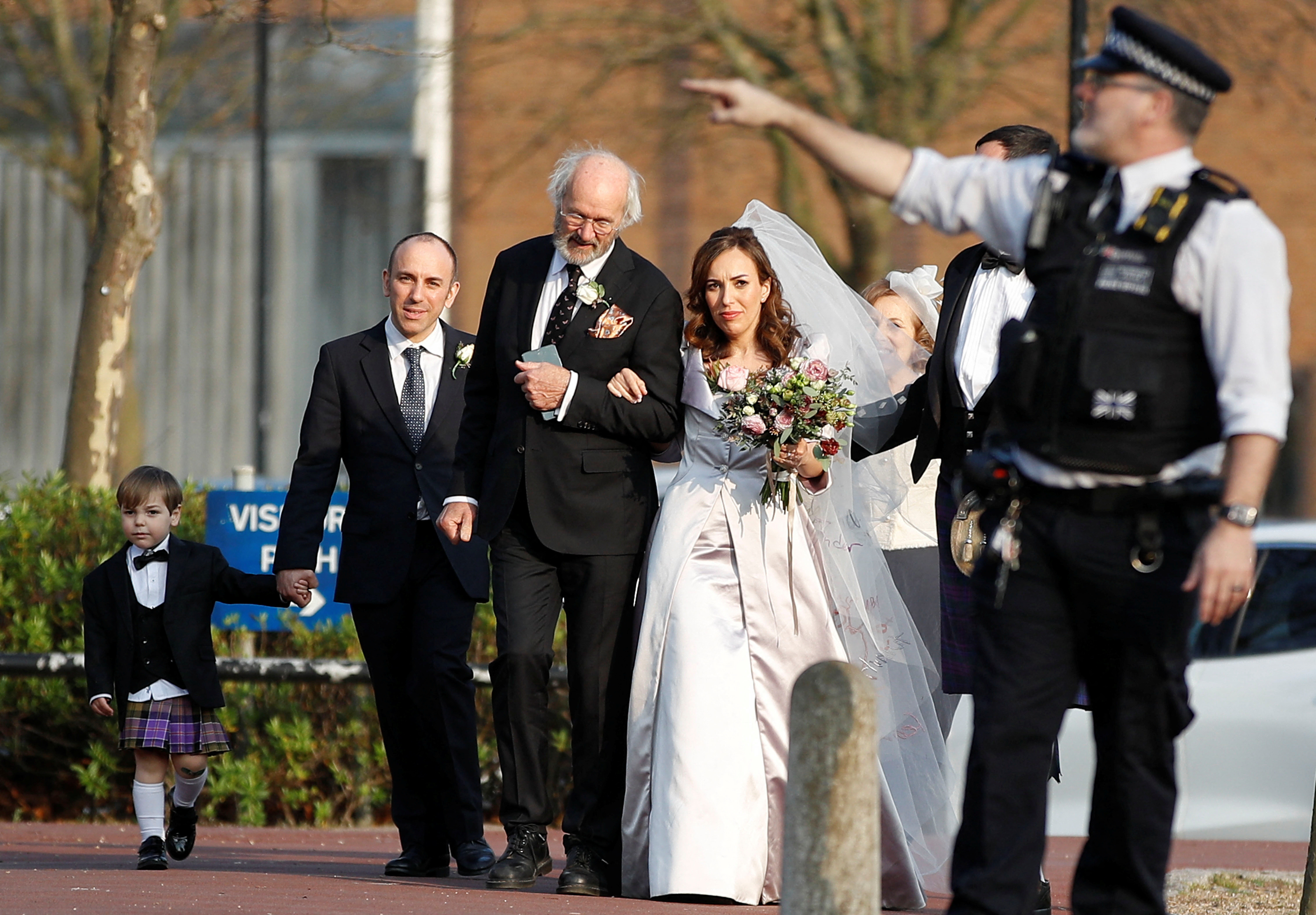 Wedding of WikiLeaks founder Julian Assange and Stella Moris at HMP Belmarsh prison in London