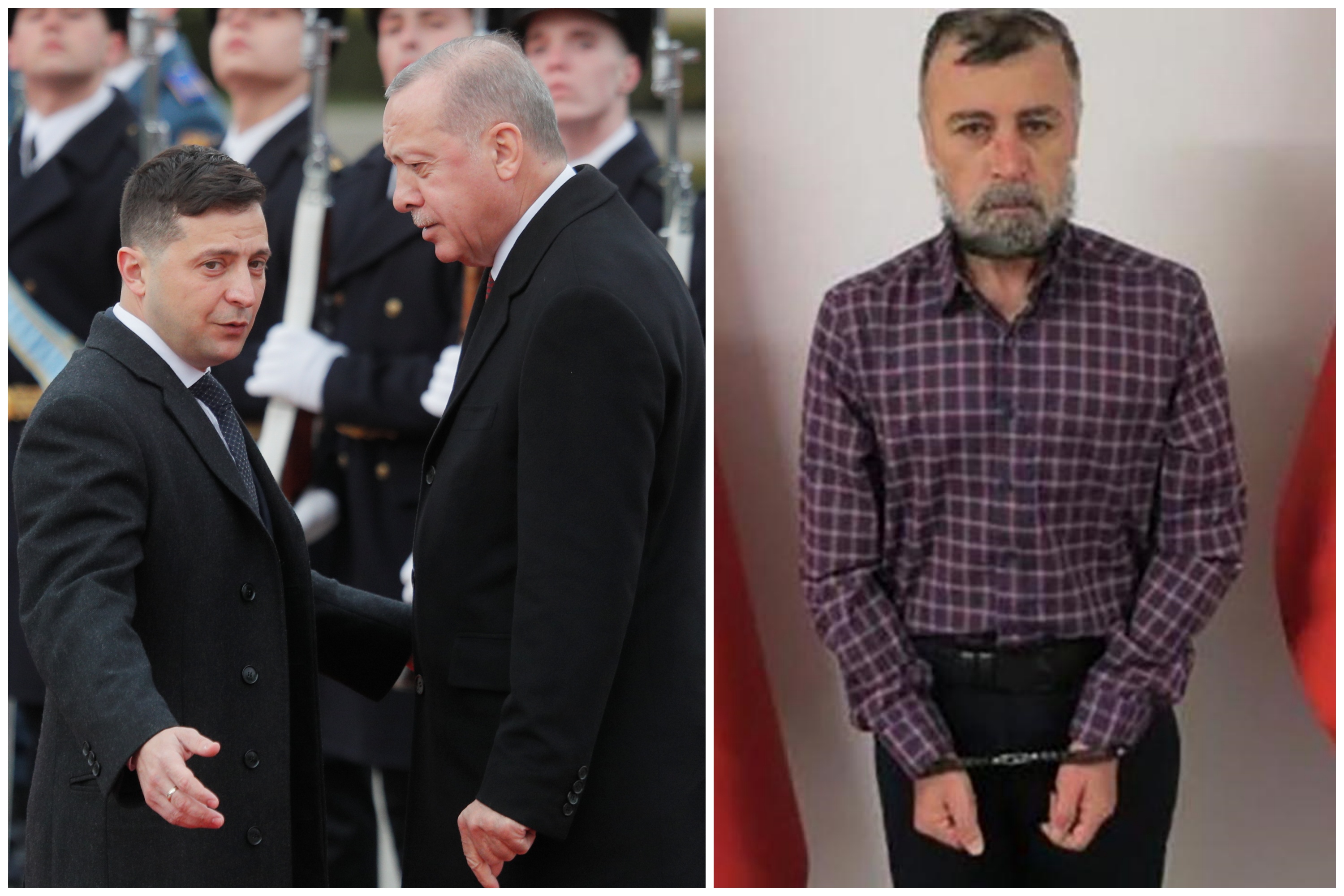 Vladimir Zelenski, Redžep Tajip Erdogan i Nuri Gokan Bozkir, kombo Foto: EPA-EFE/SERGEY DOLZHENKO/MIT handout