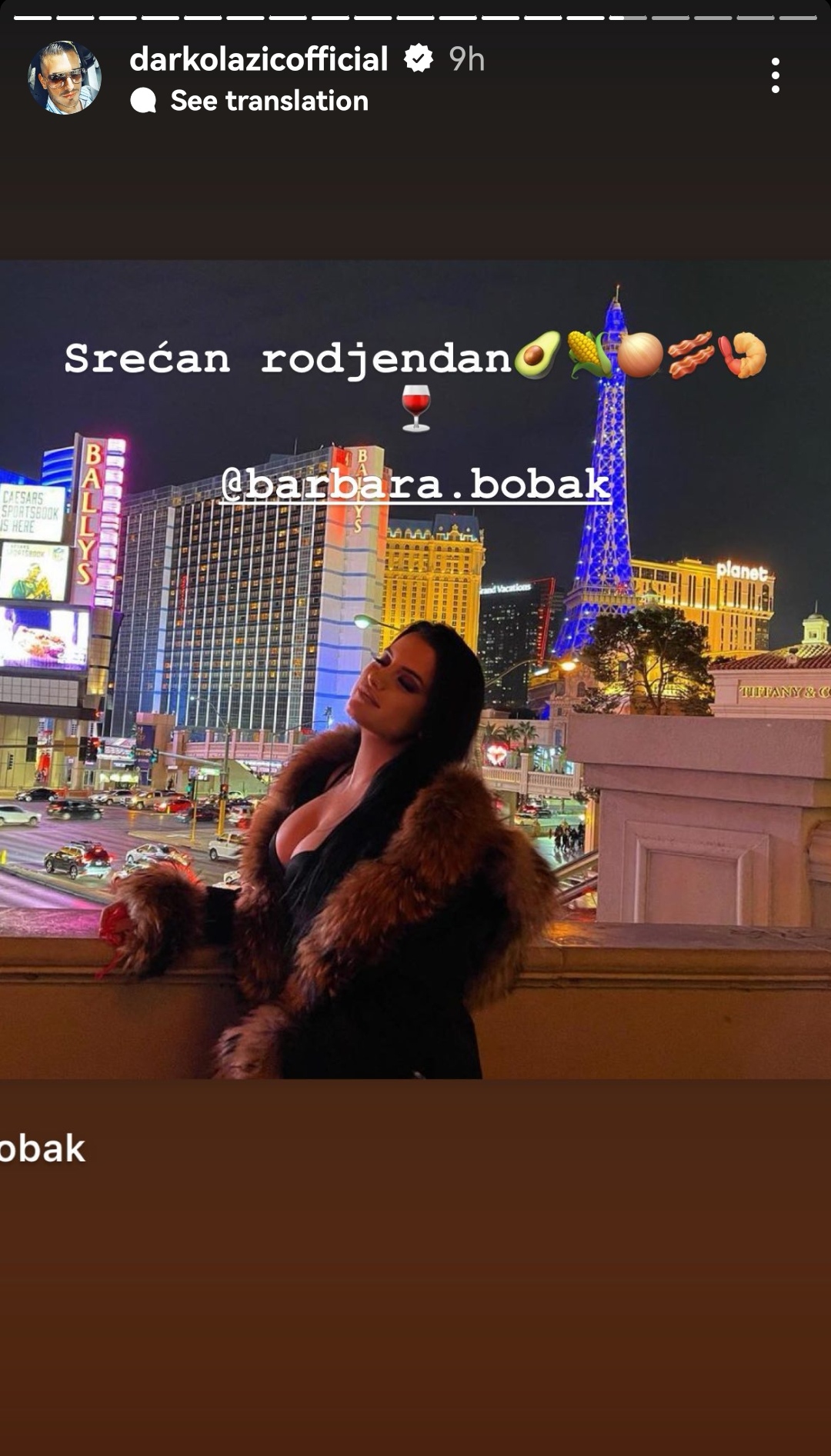Darko Lazić, Barbara Bobak, rođendan, rodjendan, čestitka Foto: Instagram/darkolazicofficial