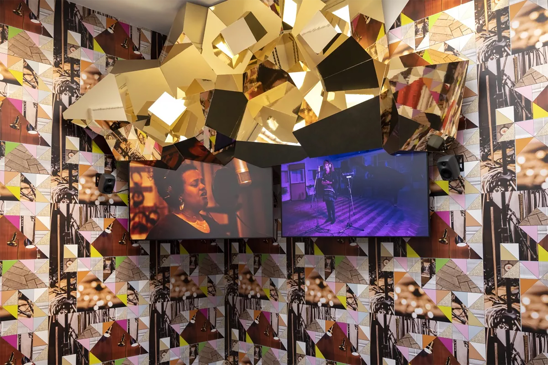 Installation view of Sonia Boyce, “Devotional Collection,” for the British Pavilion at the 59th Venice Biennale, 2022. Photo by Cristiano Corte. Courtesy of British Council.