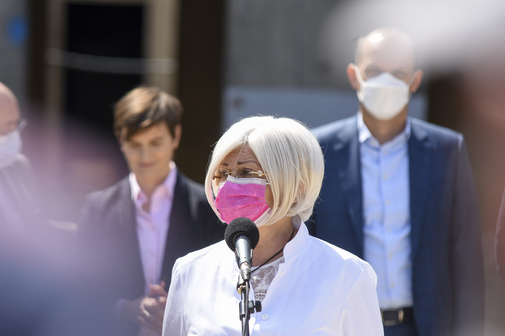 Novi Sad 28.04.2021 Edita Stokic Obilazak radova na izgradnji klinickog centra Vojvodine foto Nenad Lazic