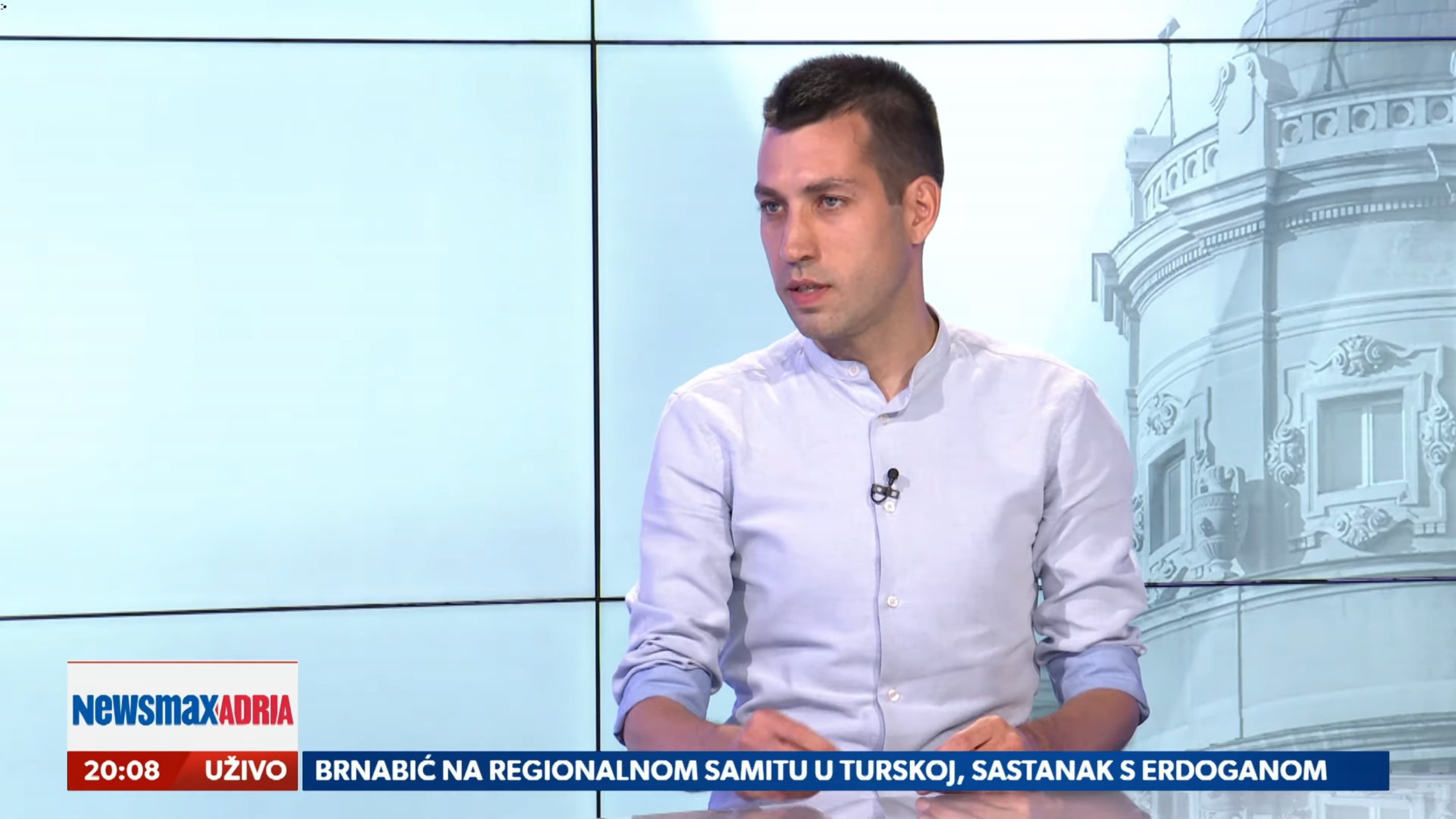 Dobrica Veselinović, gost, emisija Pregled dana Foto: Newsmax Adria