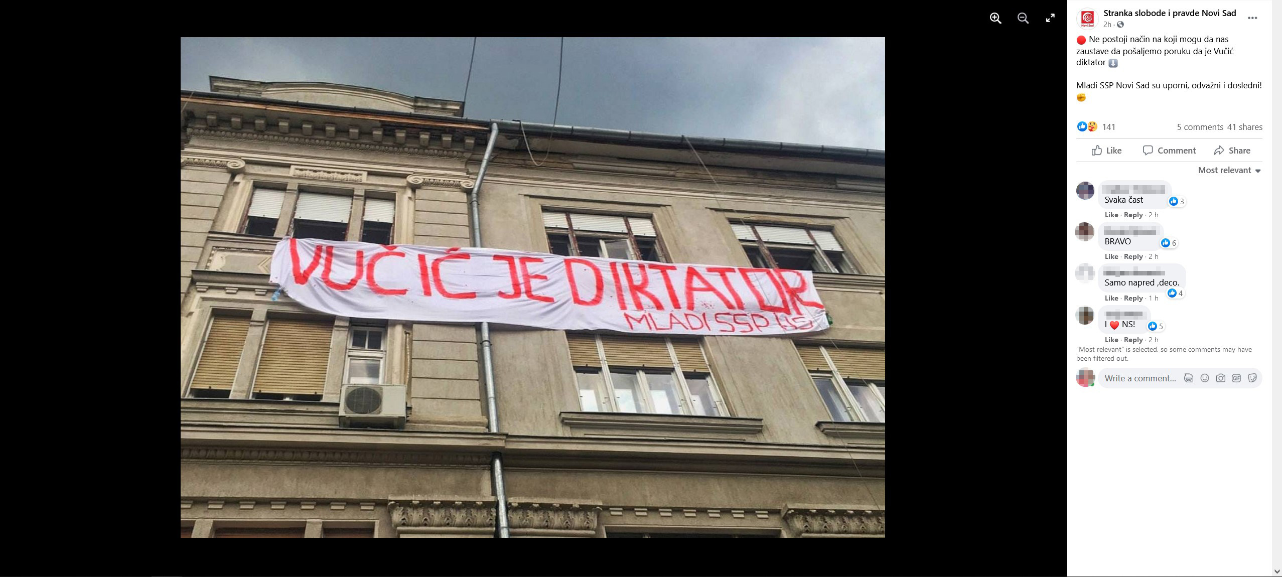 ssp foto FacebookStranka slobode i pravde Novi Sad﻿