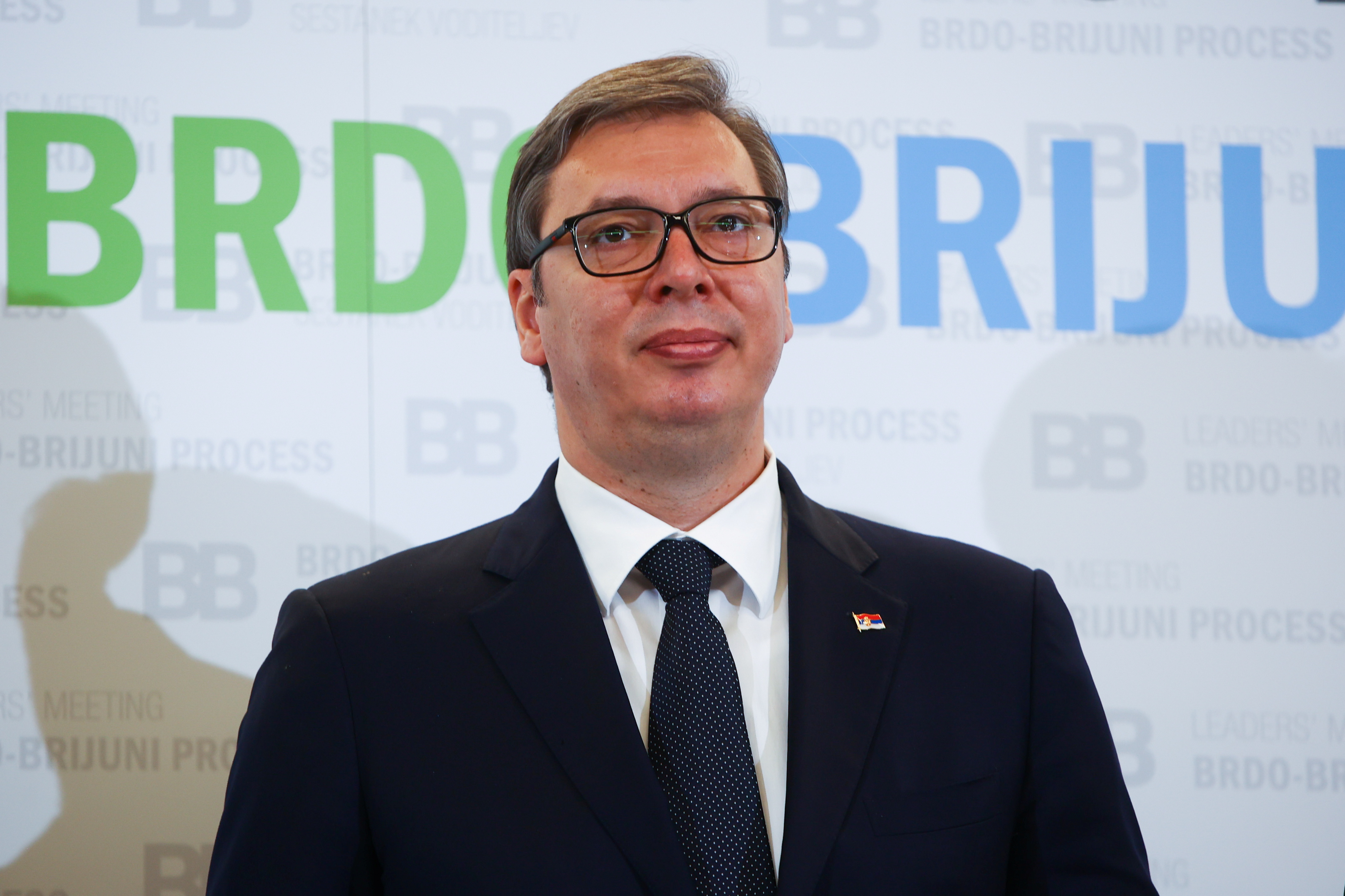 President of Serbia Aleksandar Vucic poses at the 10th anniversary of the Brdo-Brijuni Process, at the Brdo Castle near Kranj, Slovenia, May 17, 2021. REUTERS/Borut Zivulovic