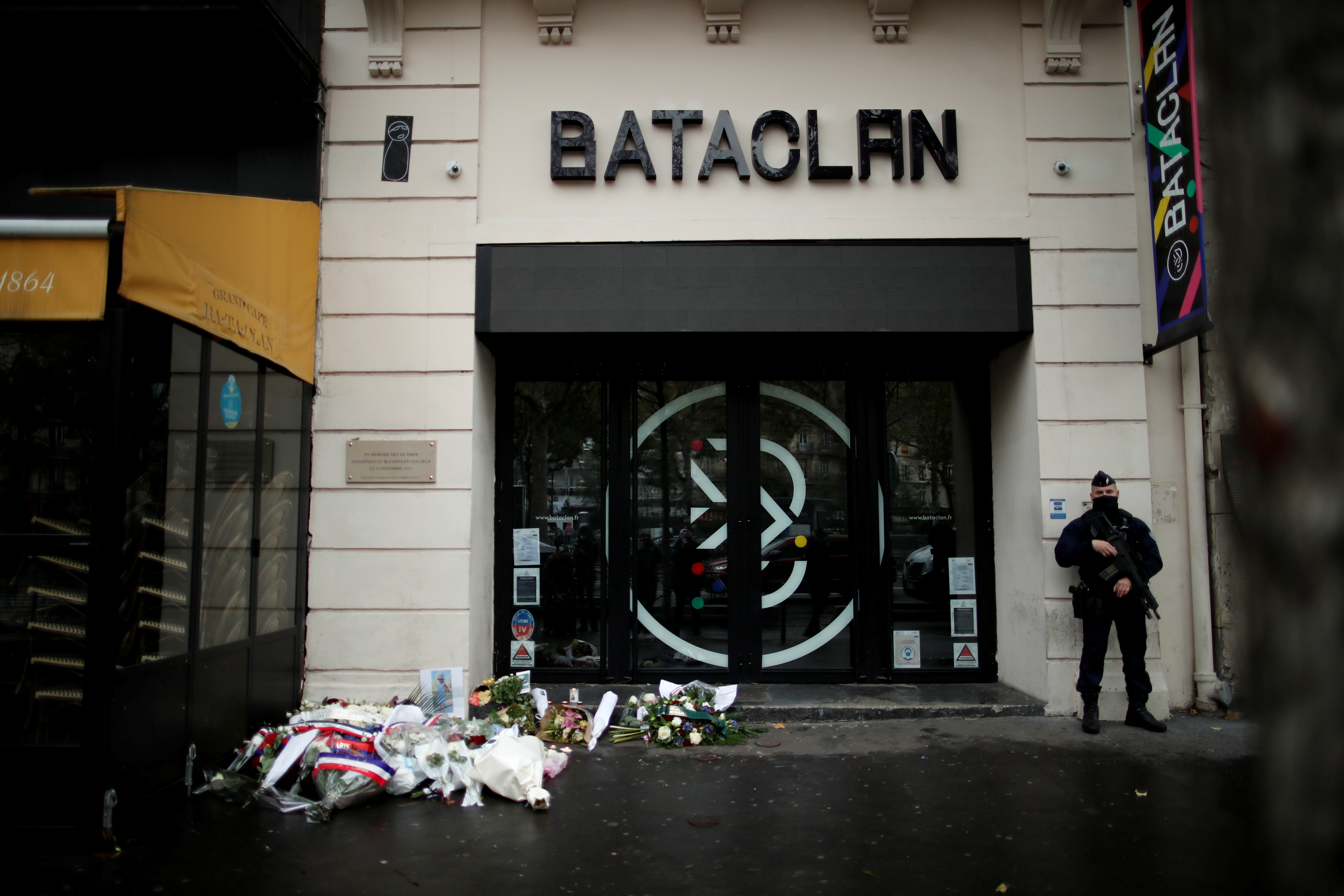 FILE PHOTO: French Muslim clerics leaders pay tribute outside the Bataclan concert venue marking the fifth anniversary of the Paris attacks