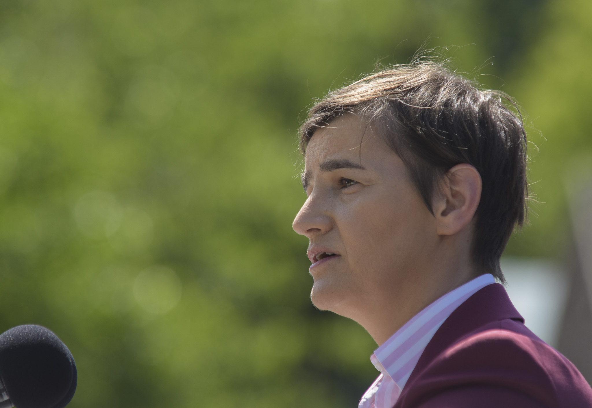 Novi Sad 25.05.2021 Ana Brnabic  Polaganje kamena temeljca za izgradnju nove zgrade instituta Biosens foto Nenad Mihajlovic