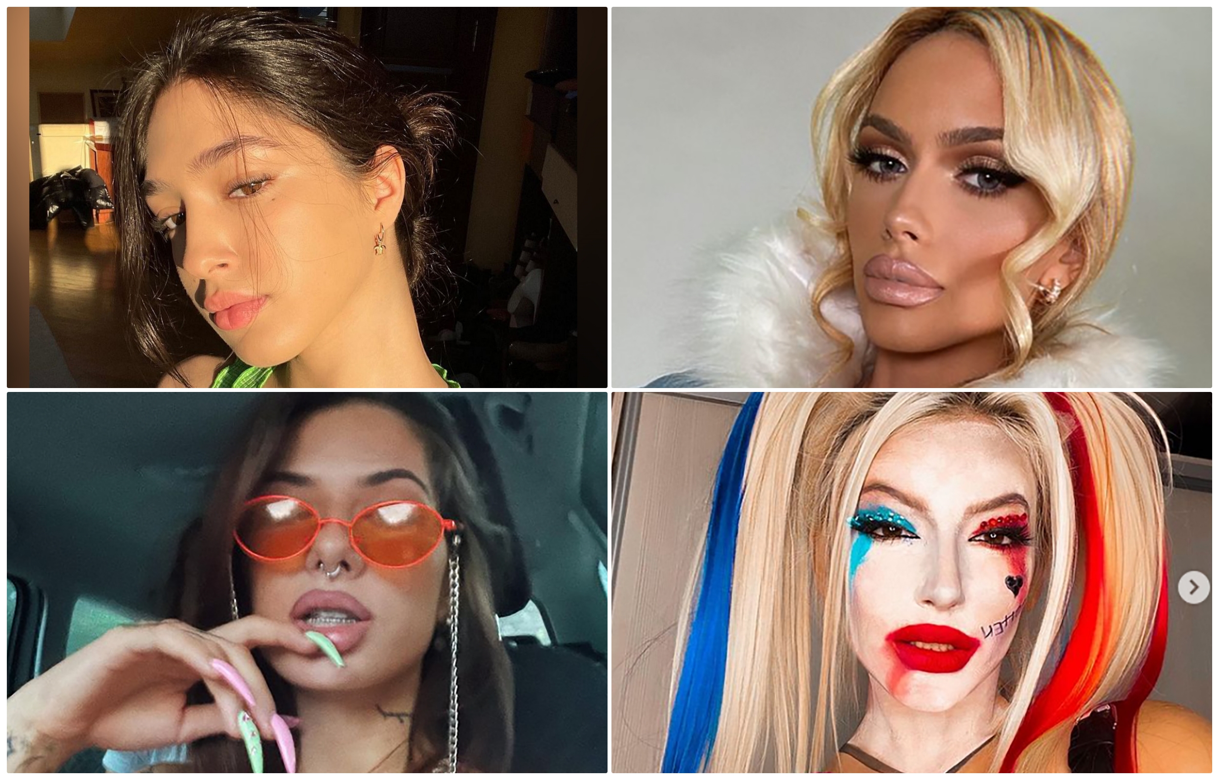 collage Đina Džinović, Sara Damjanović, Barbi Afrika Uki Q