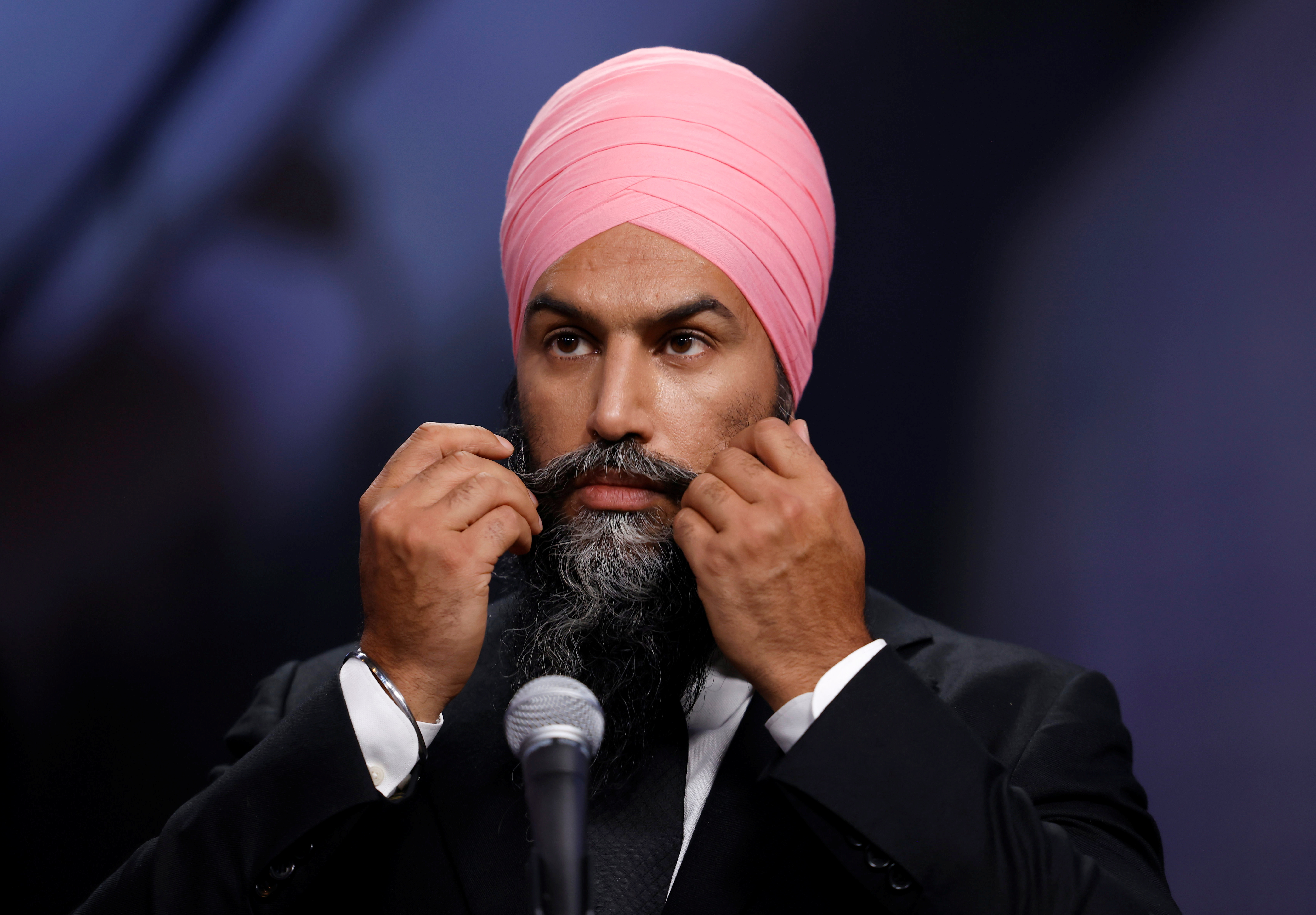 Canadian political party leaders hold second of three election campaign debates, in Quebec