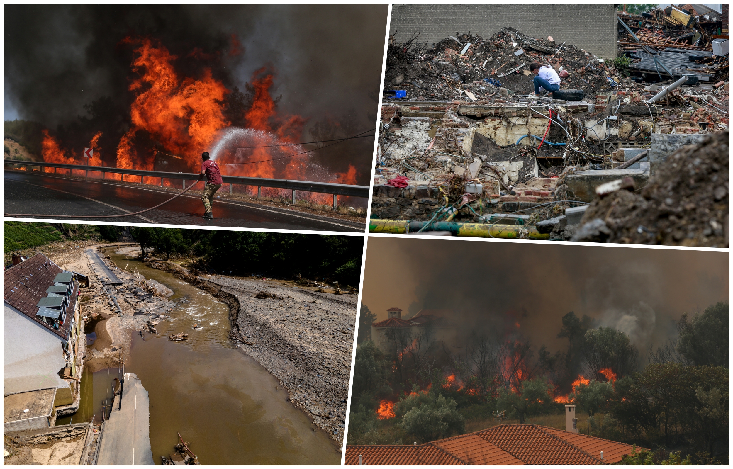 collage poplave u nemačkoj i belgiji, požari u grčkoj i turskoj