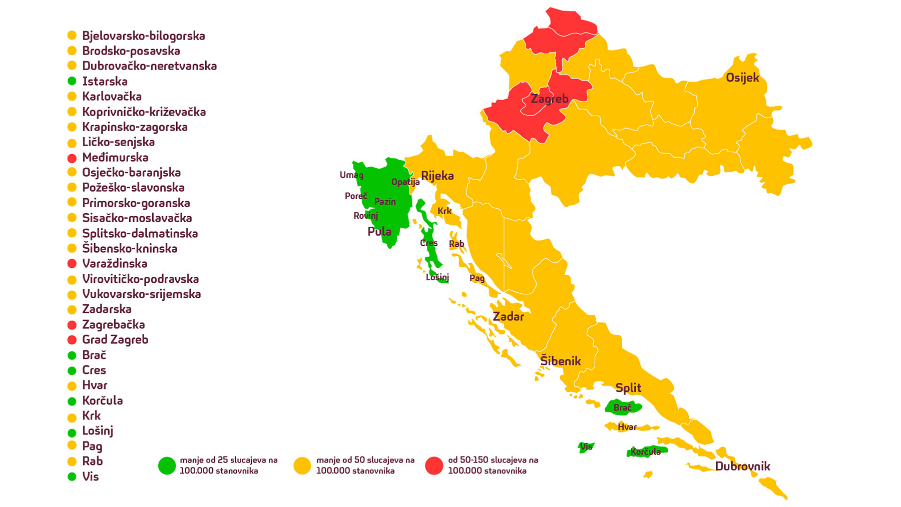 03.06-MapaHrvatska-zarazeni-po-zupanijamaNOVO