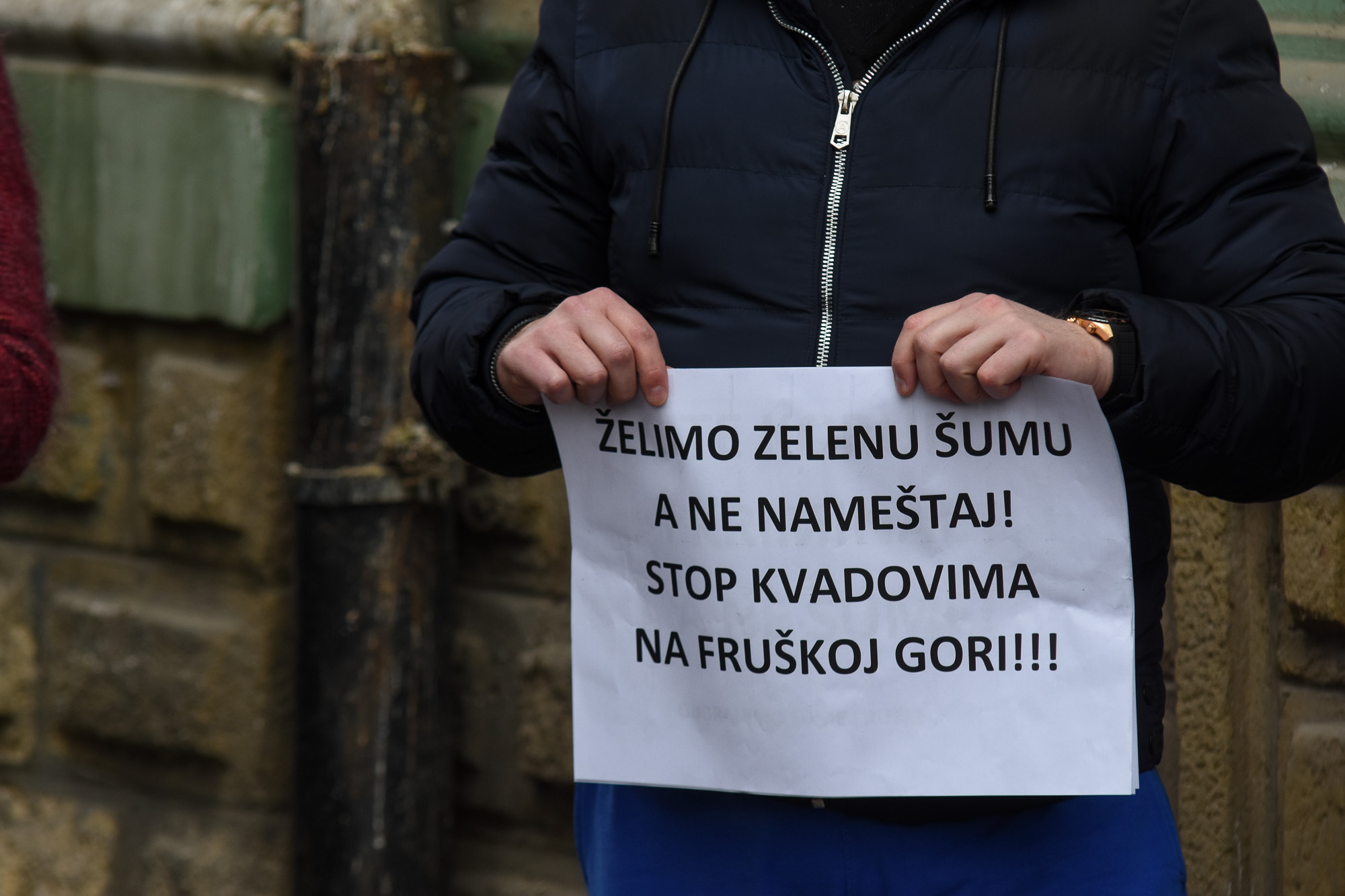 Novi Sad1692 protest ispred protiv rukovodstva nacionalnog parka Fruska gora foto Nenad Lazic