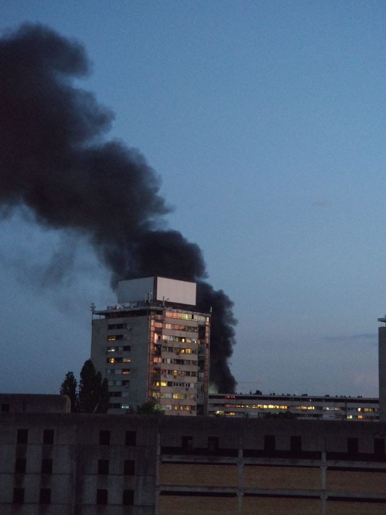 Novi Beograd, požar blok 37
