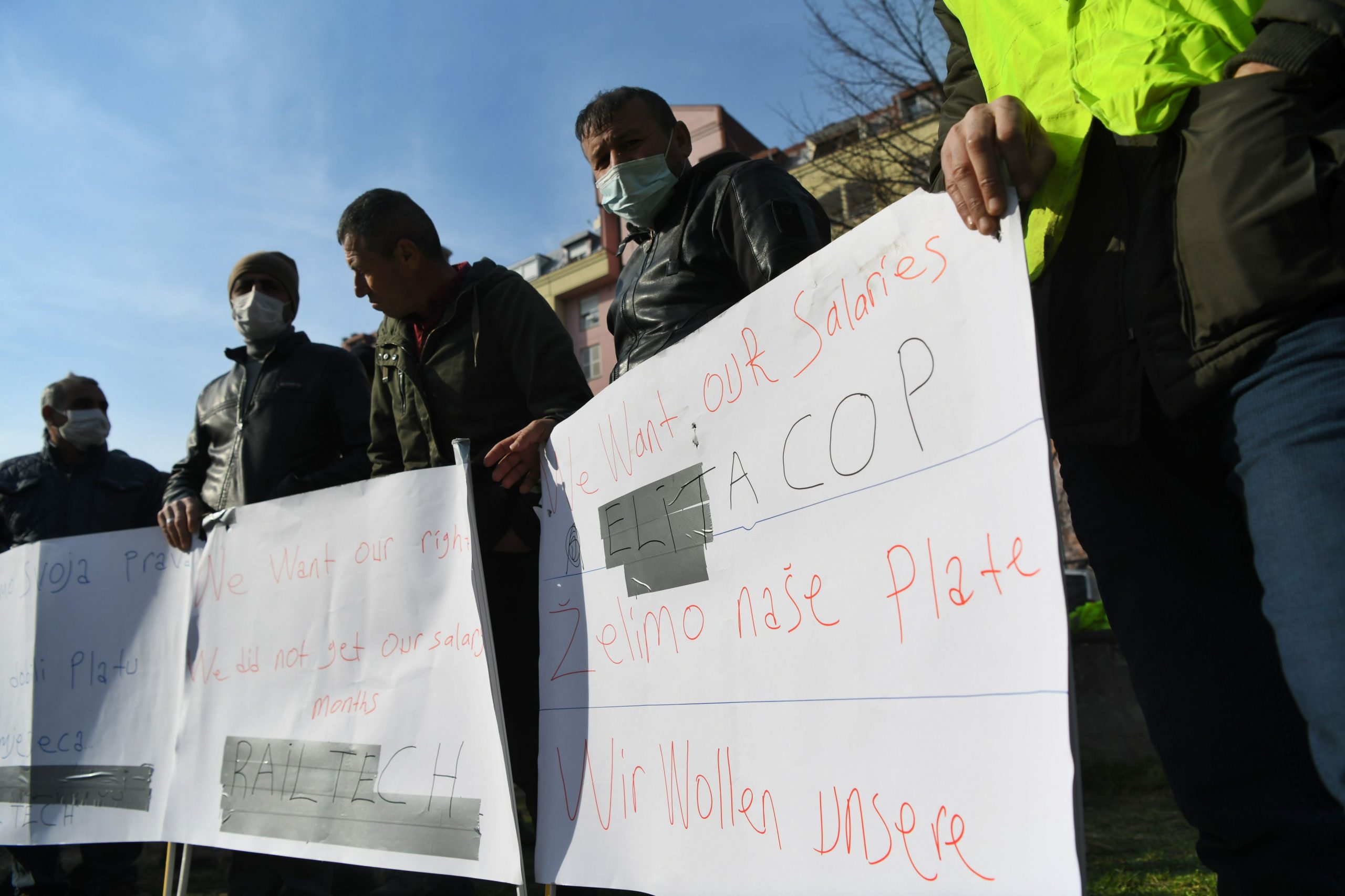 Beograd 11.03.2021. Protest turskih radnika zbog neisplacenih plata, Foto: Filip Krainčanić/Nova.rs