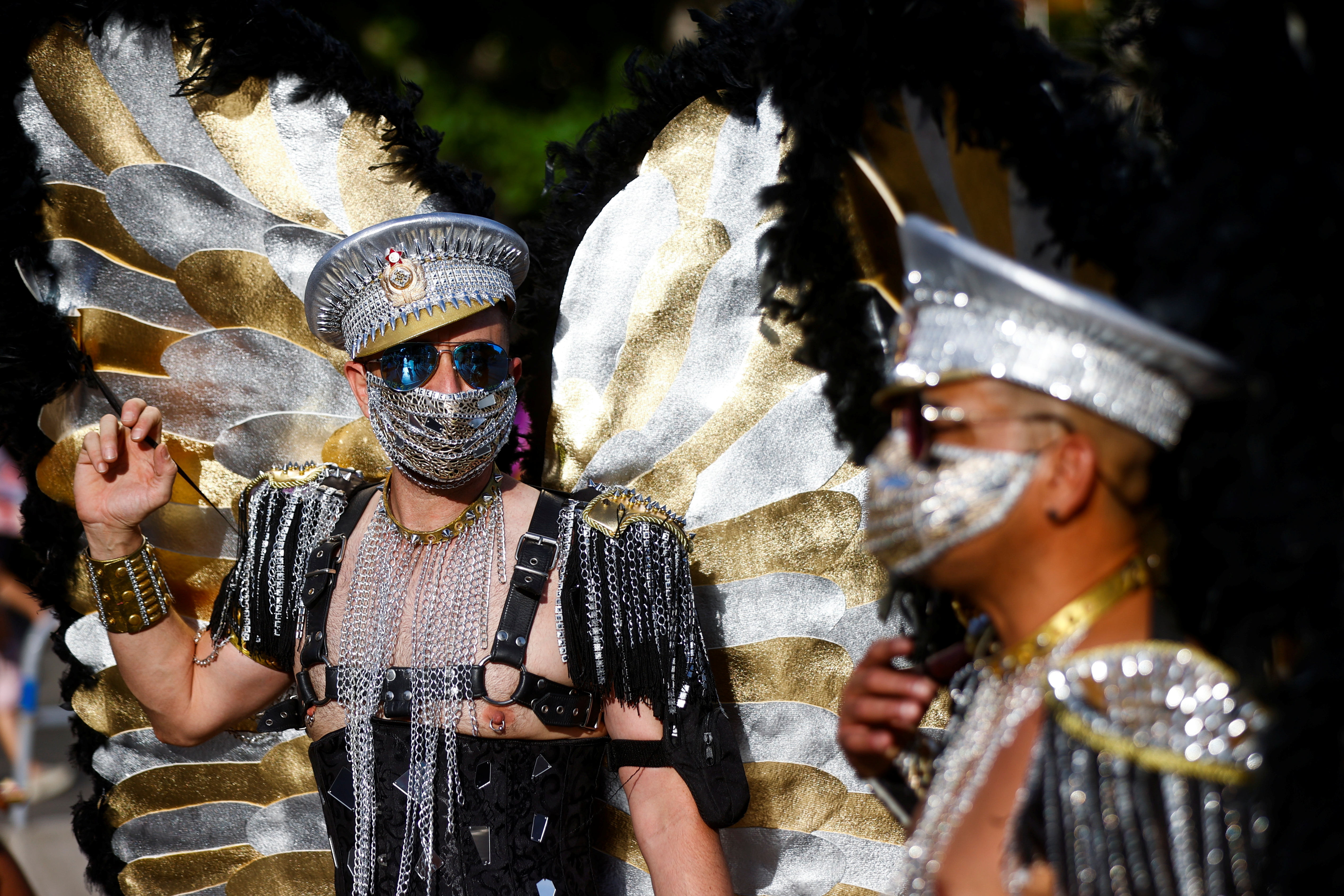 Revellers take part in the Gay Pride parade in Madrid, Spain, July 3, 2021. REUTERS/Sergio Perez