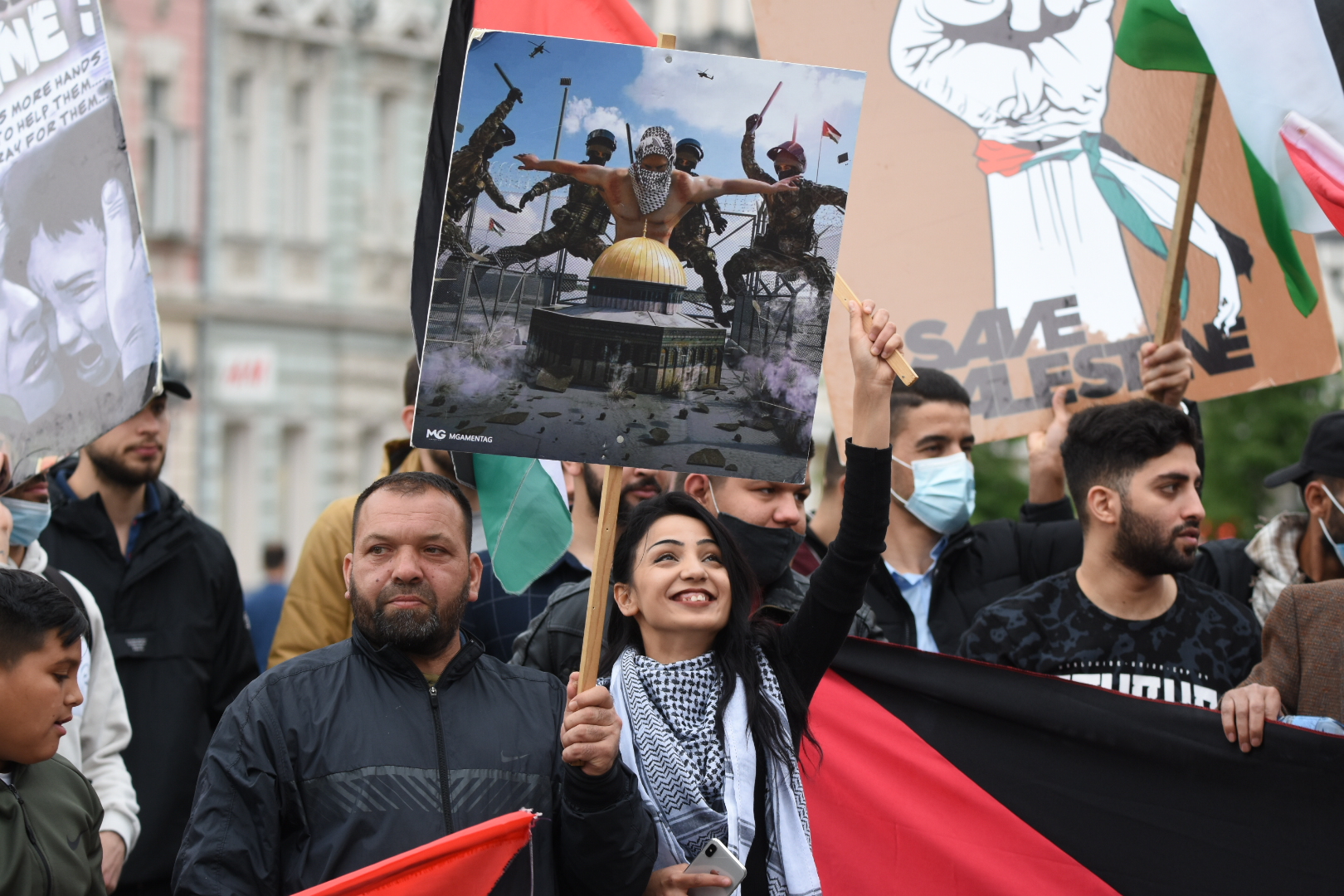 Novi Sad 19.05.2021. Protest palestinaca u Novom Sadu, Novi Sad, protest, palestinci, palestina izrael sukob