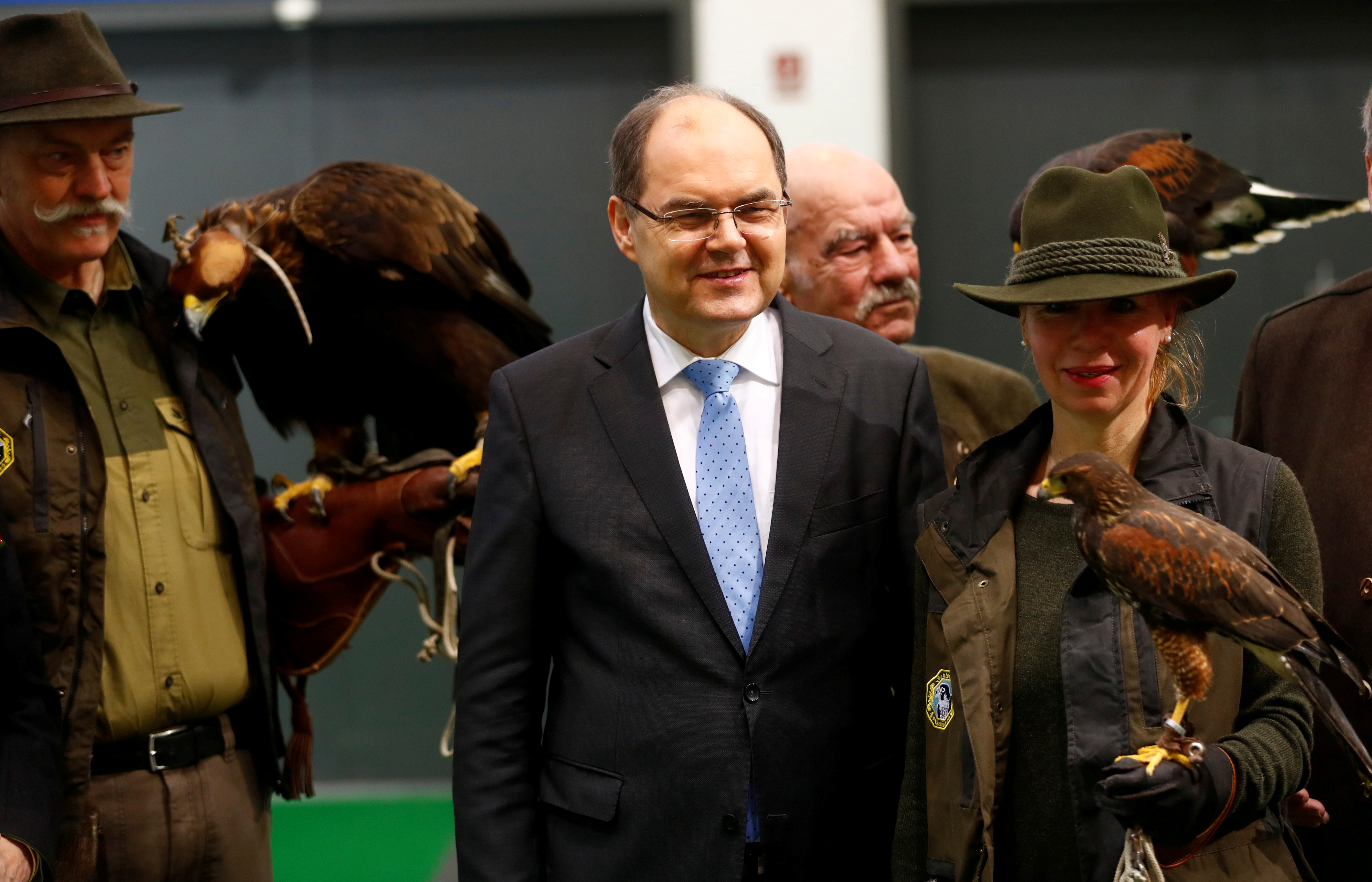 FILE PHOTO: German Agriculture Minister Christian Schmidt attends the opening tour of the Green Week international food, agriculture and horticulture fair in Berlin, Germany, January 19, 2018. REUTERS/Hannibal Hanschke/File Photo