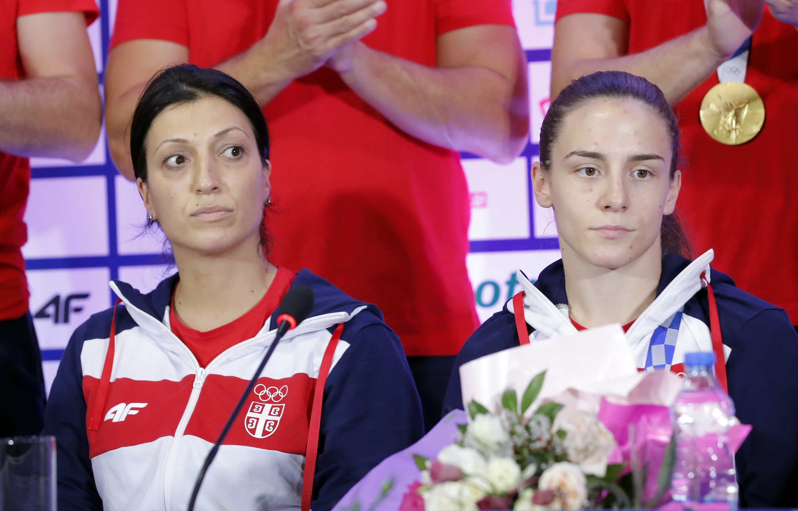 Roksanda Atanasov Aerodorm docek i konferencija za medije Jovana Prekovic karate olimpiske igre  10.8.2021.  foto:Pedja Milosavljevic /  STARSPORT