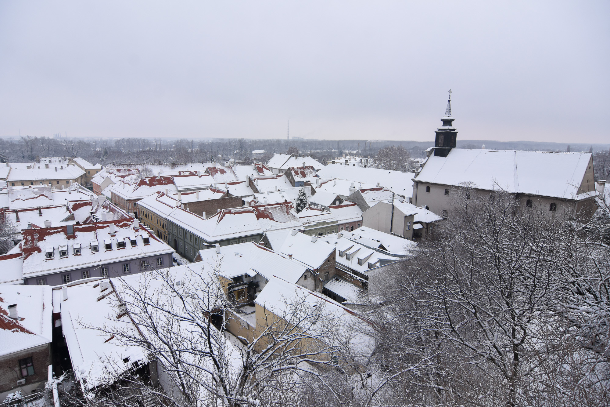 Novi Sad 10.01.2020 Sneg vejavica zima Petrovaradinska tvrdjava foto Nenad Lazic