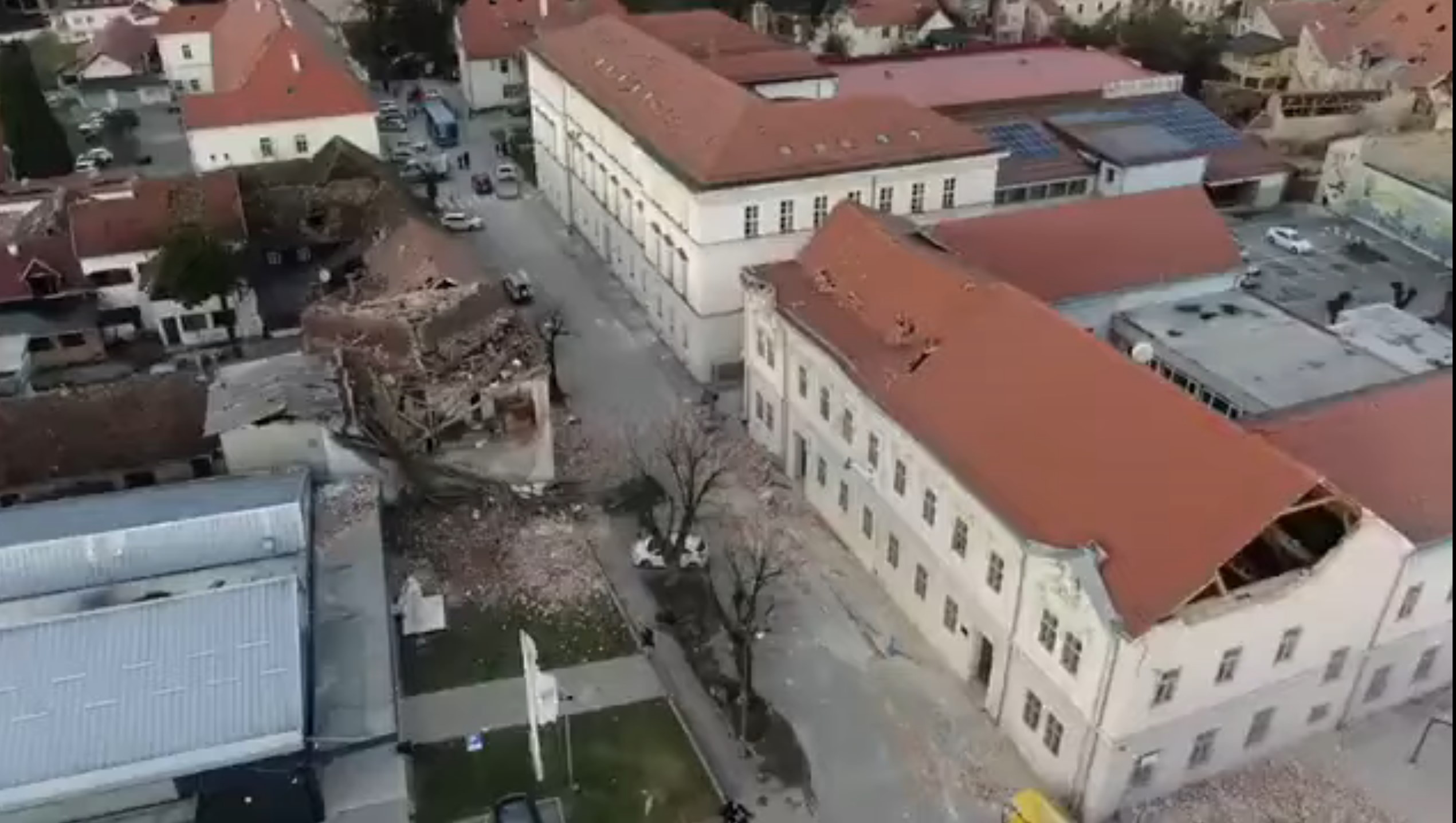 Petrinja posle zemljotresa. Hrvatska, zemljotres Foto: Printscreen/YouTube/Faris Garib