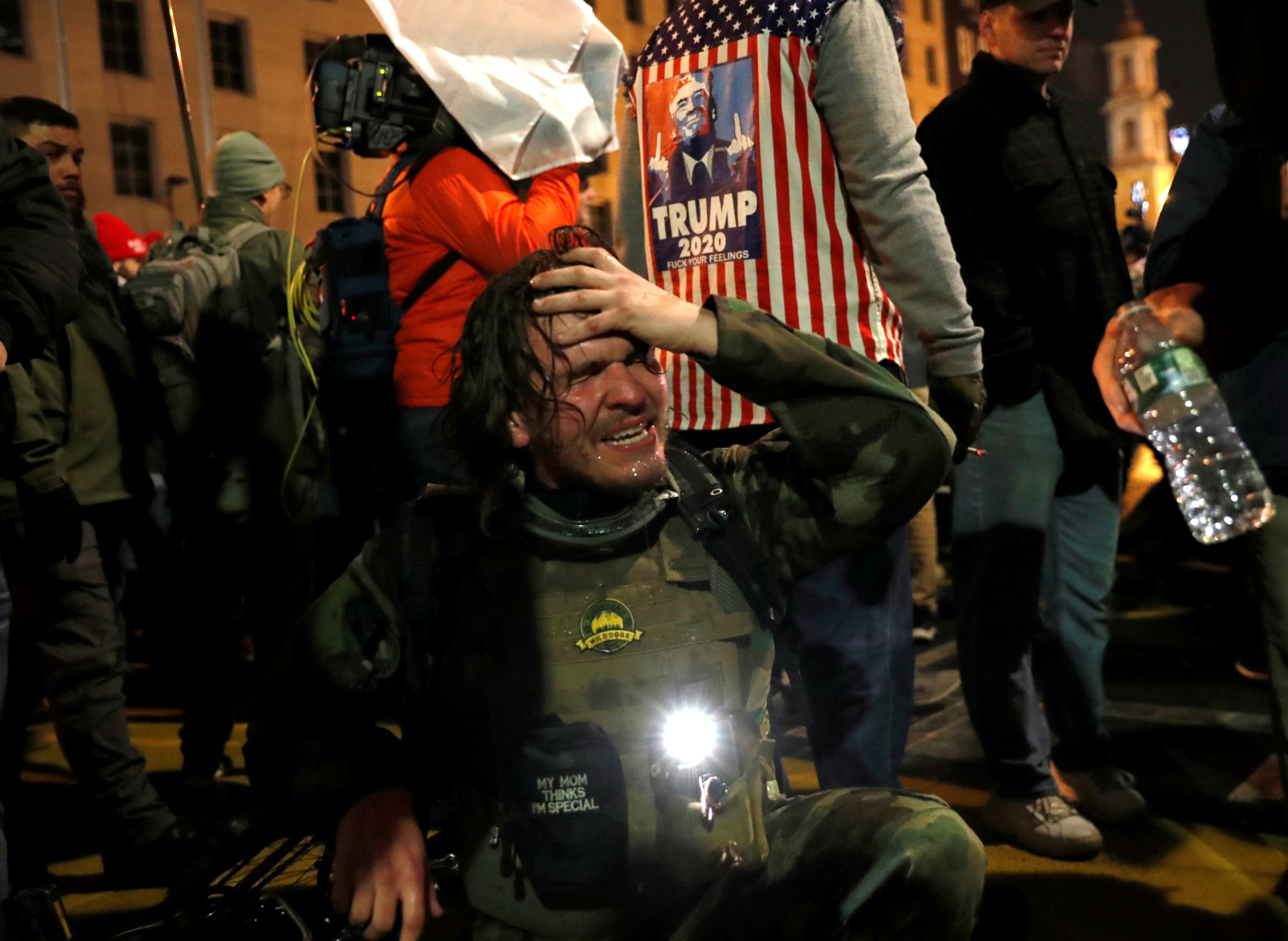 Supporters of U.S. President Donald Trump protest the U.S. presidential election results in Washington