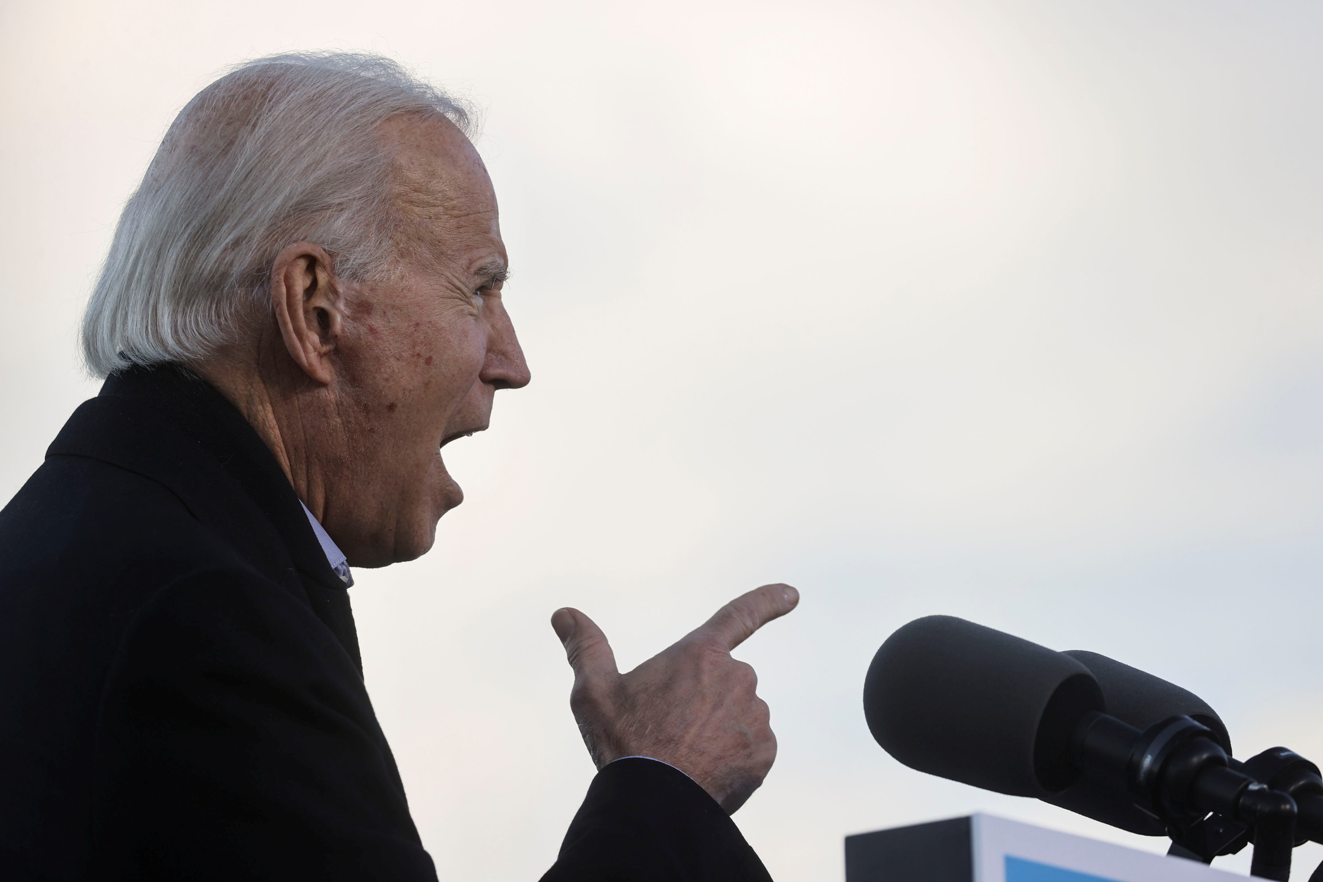 U.S. President-elect Joe Biden campaigns for Democratic U.S. Senate candidates Ossoff and Warnock in Atlanta, Georgia