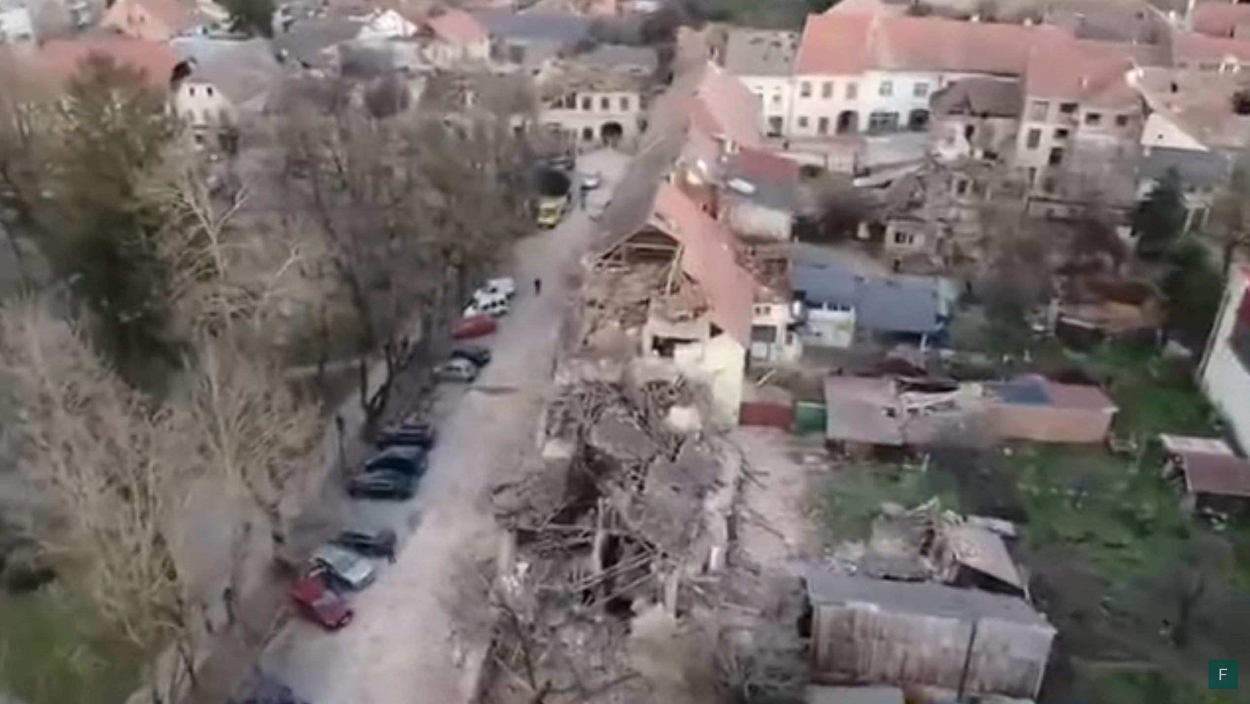 Petrinja posle zemljotresa. Hrvatska, zemljotres Foto: Printscreen/YouTube/Faris Garib