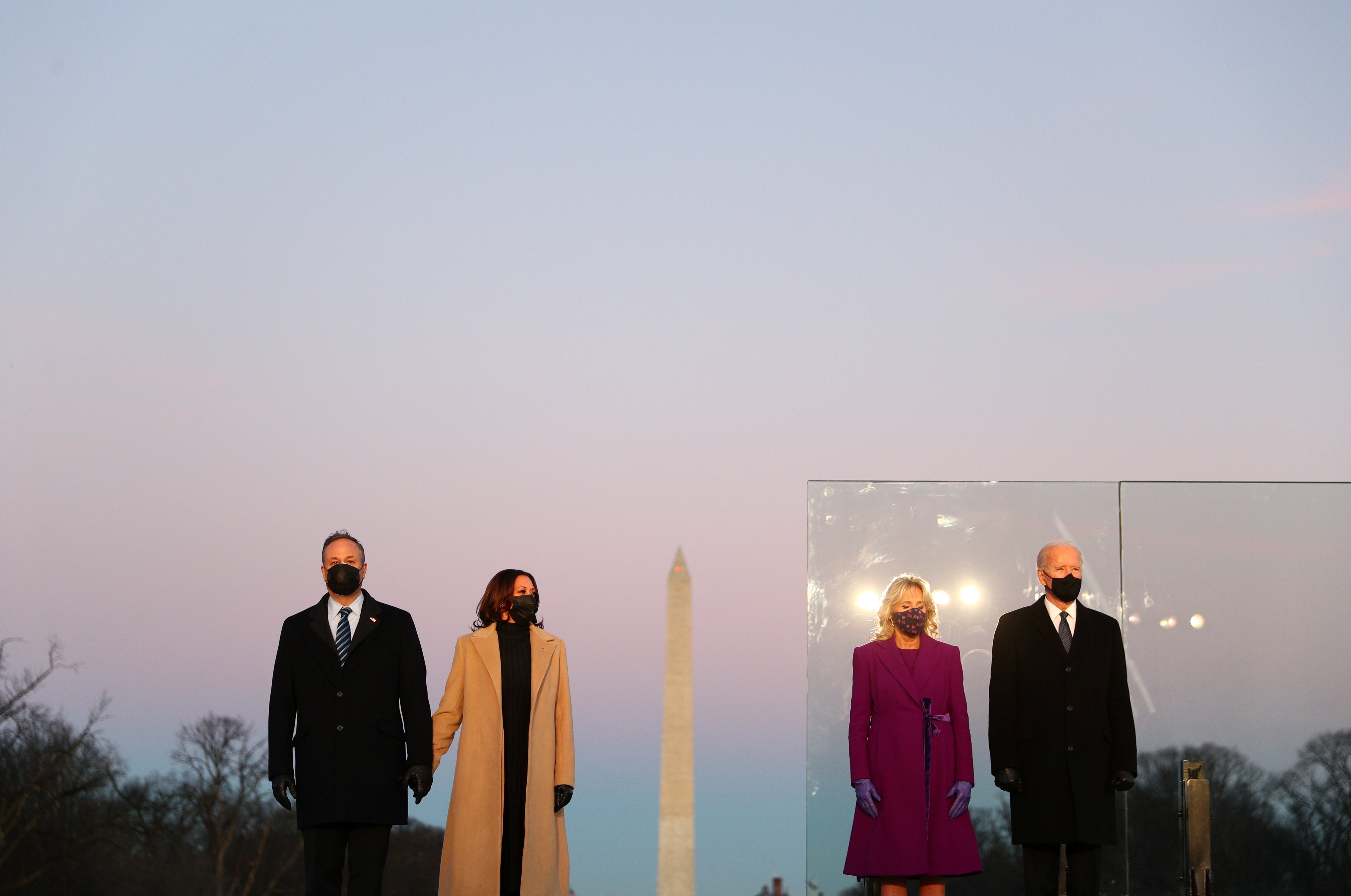 Joe Biden attends COVID-19 memorial event in Washington